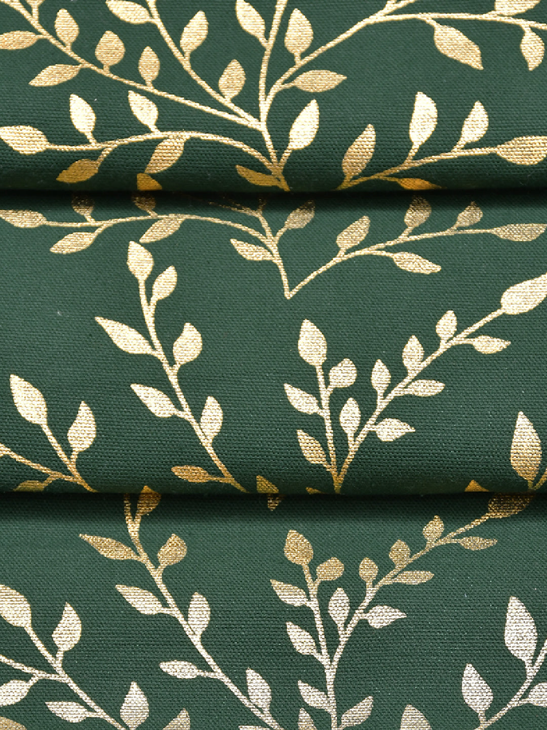 Ikebana 100% Cotton Green 4/6 Seater Table Runner