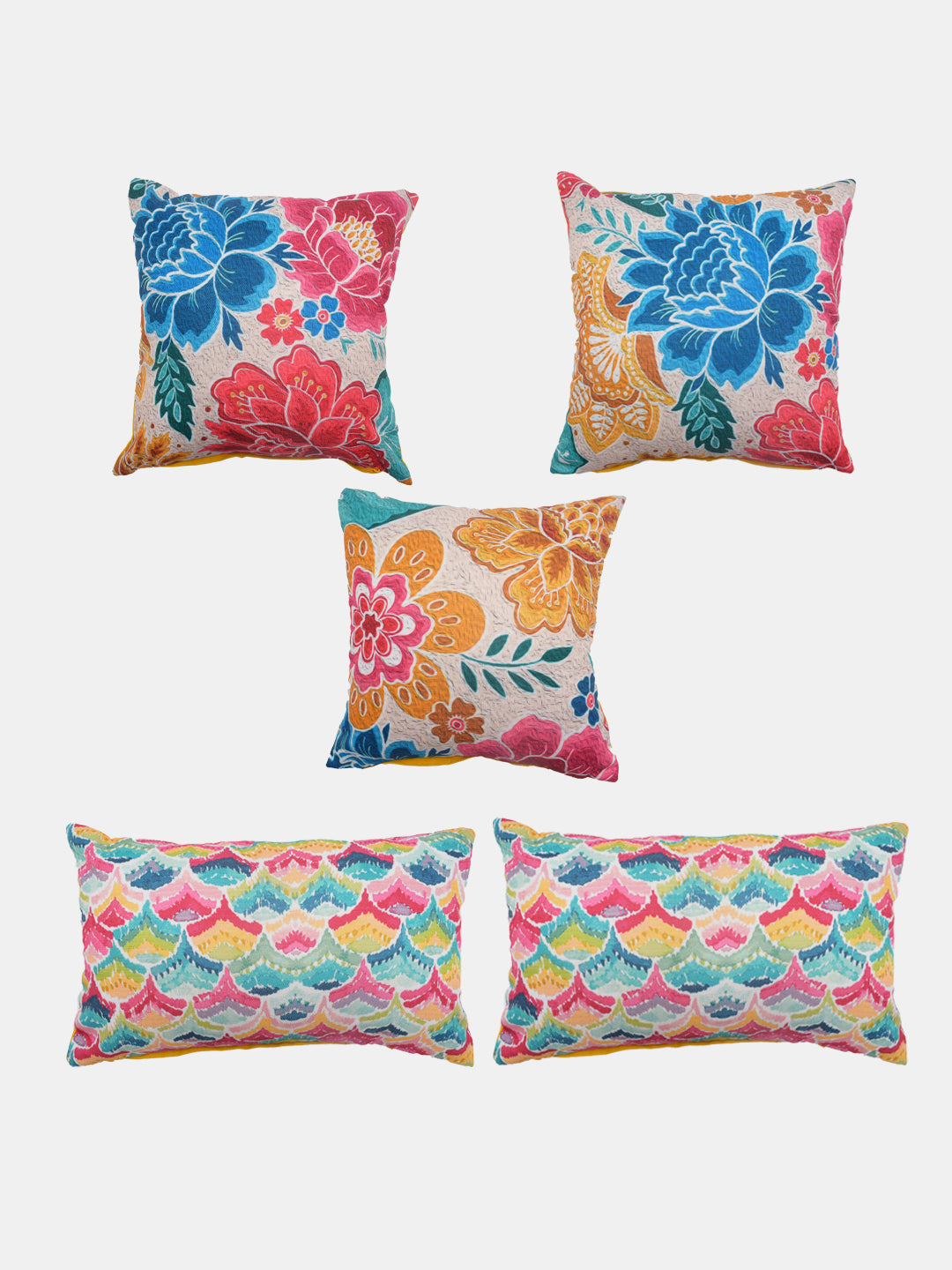 Blanc9 Set of 5 Floral Cushion Cover Blanc9 Set-B9CS32