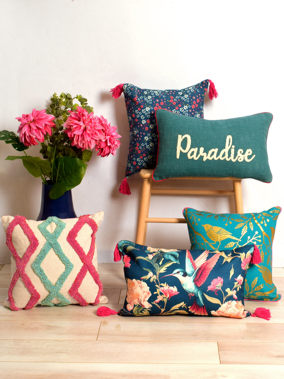 Blanc9 Set Of 5 Paradise Cushion Cover Set