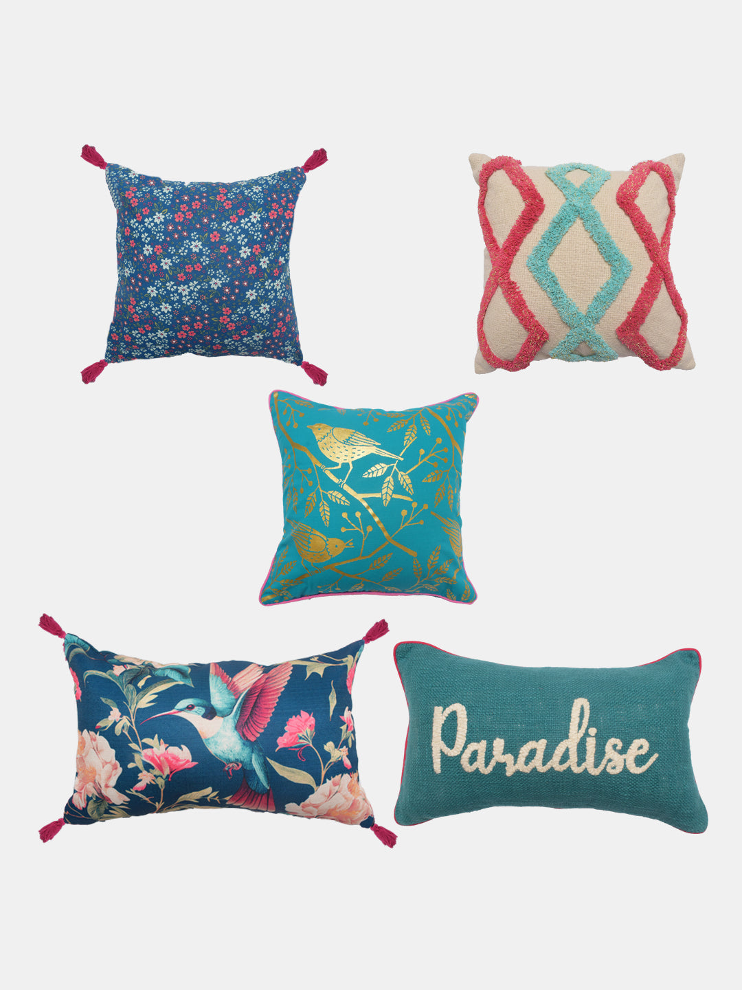 Blanc9 Set Of 5 Paradise Cushion Cover Set