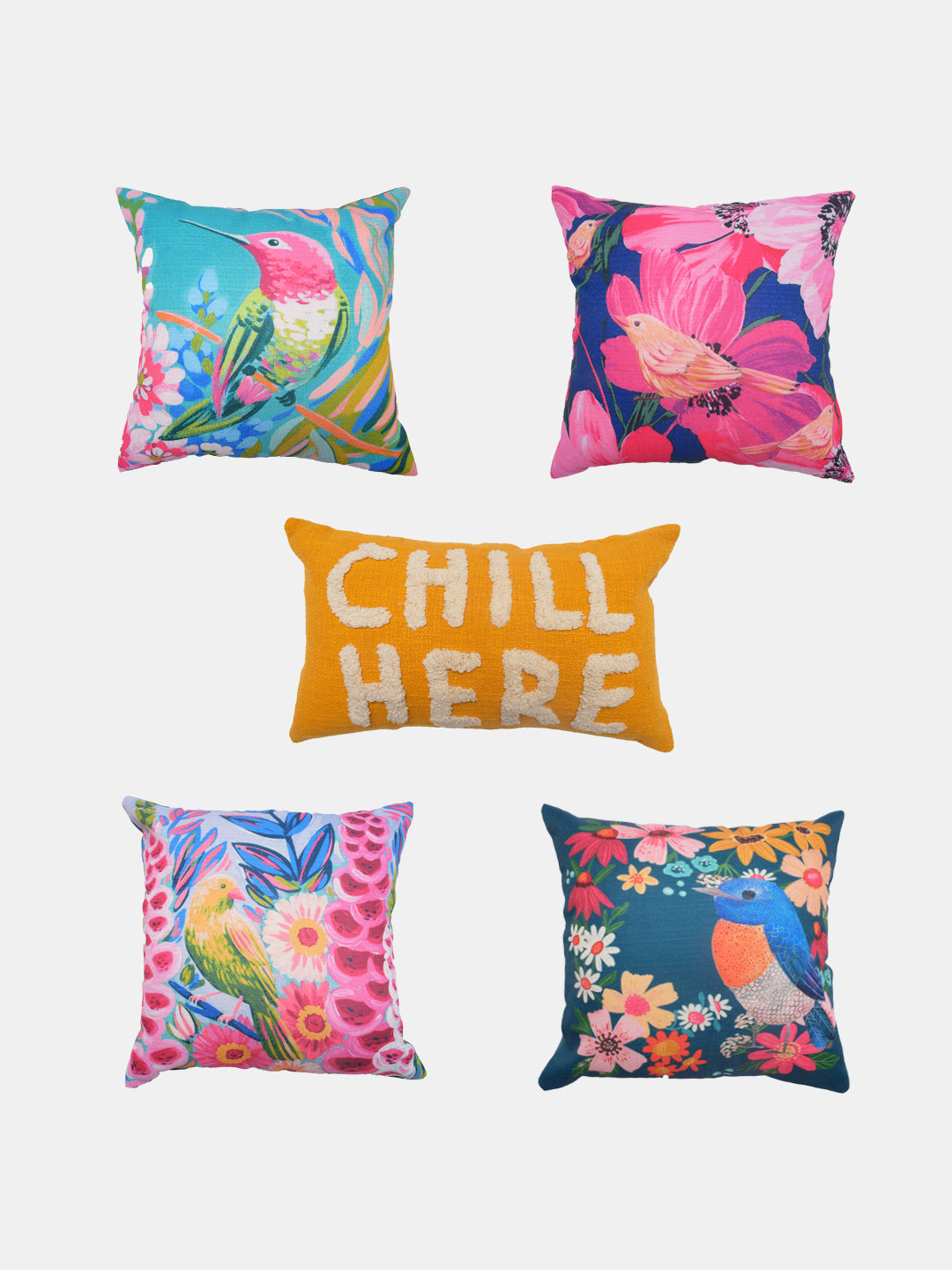 Blanc9 Set Of 5 Printed Melow Cushion Cover Set