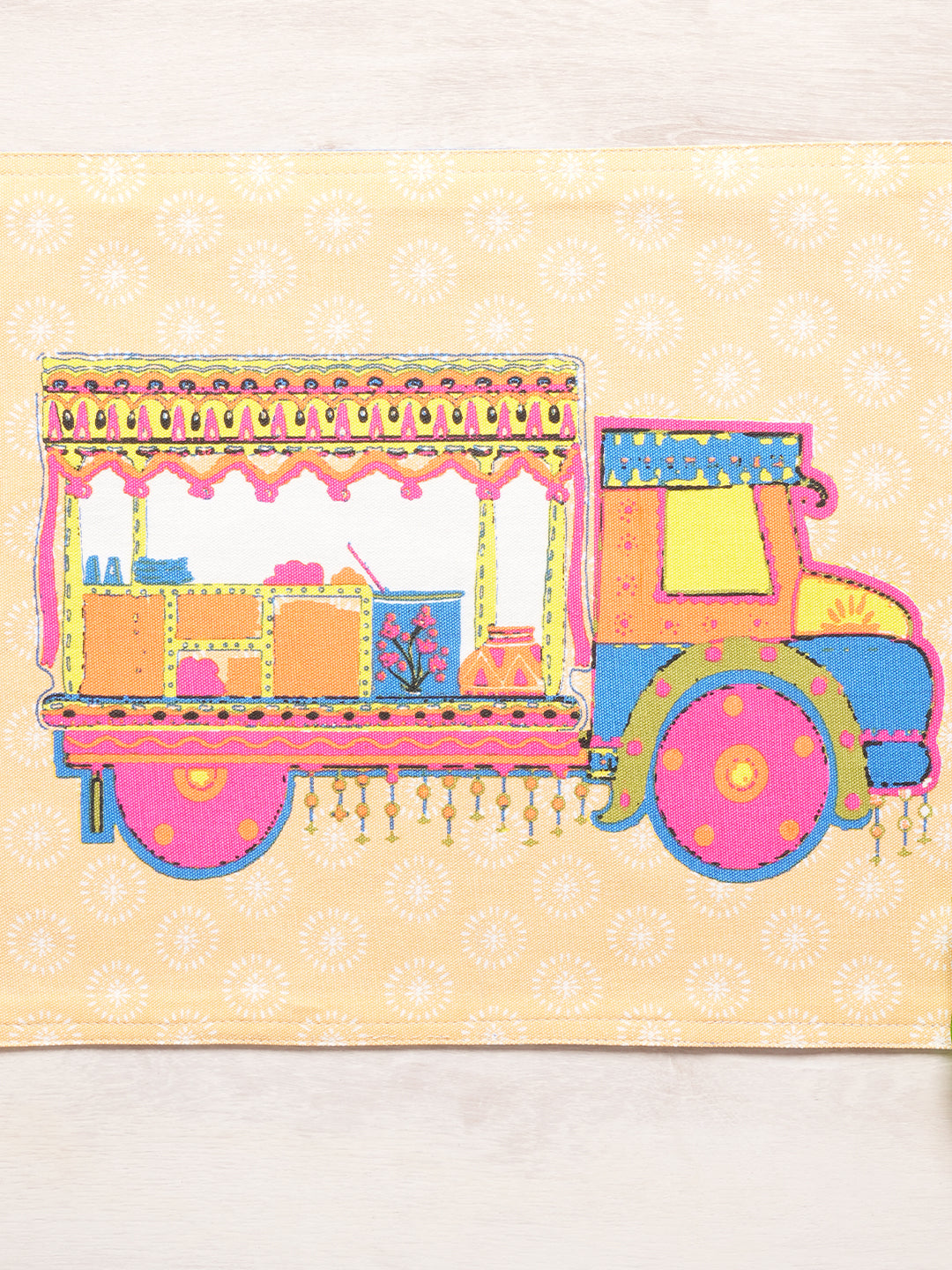 Set Of 6 Rangeela Truck Printed Placement
