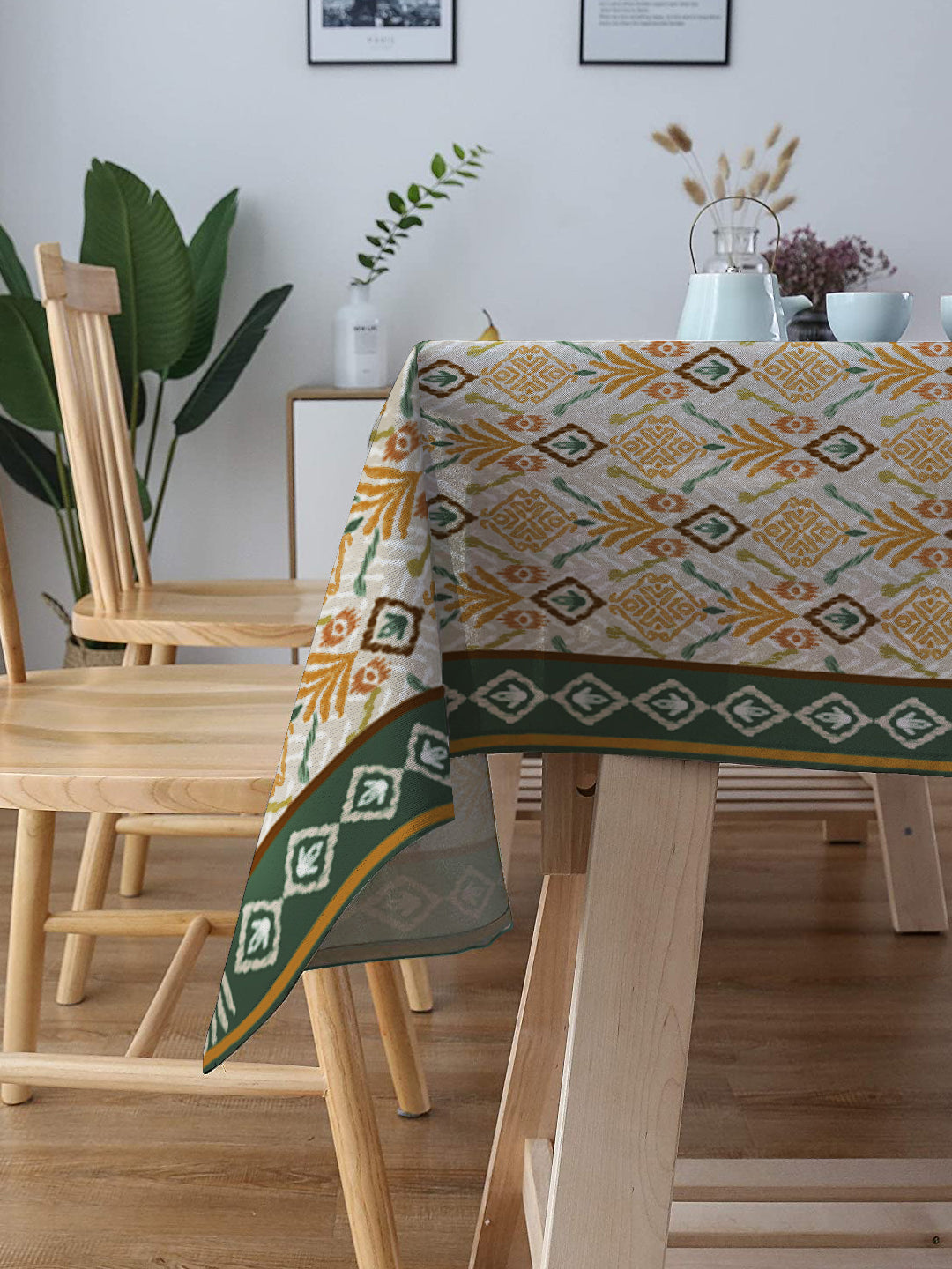 Blanc9 Ikat Katli 6/8 Seater Cotton Tablecloth