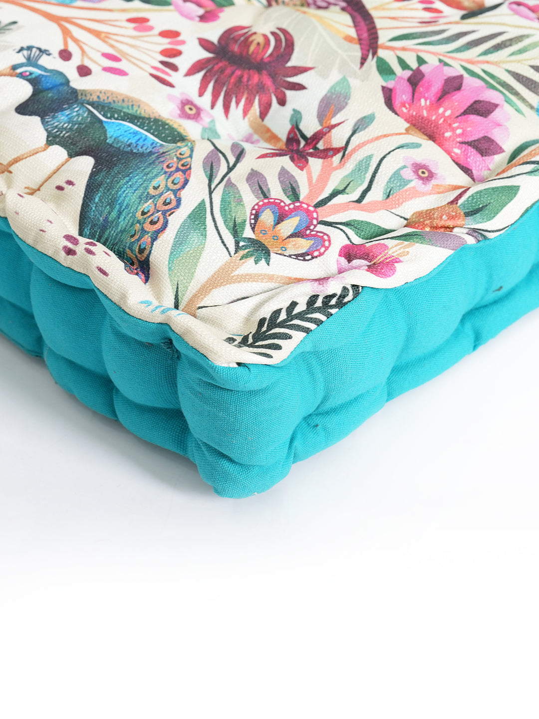 TealBlueDigitallyPrintedFloorCushion