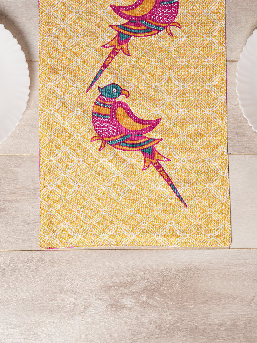 Tota Pari Cotton Printed 4/6 Seater Table Runner
