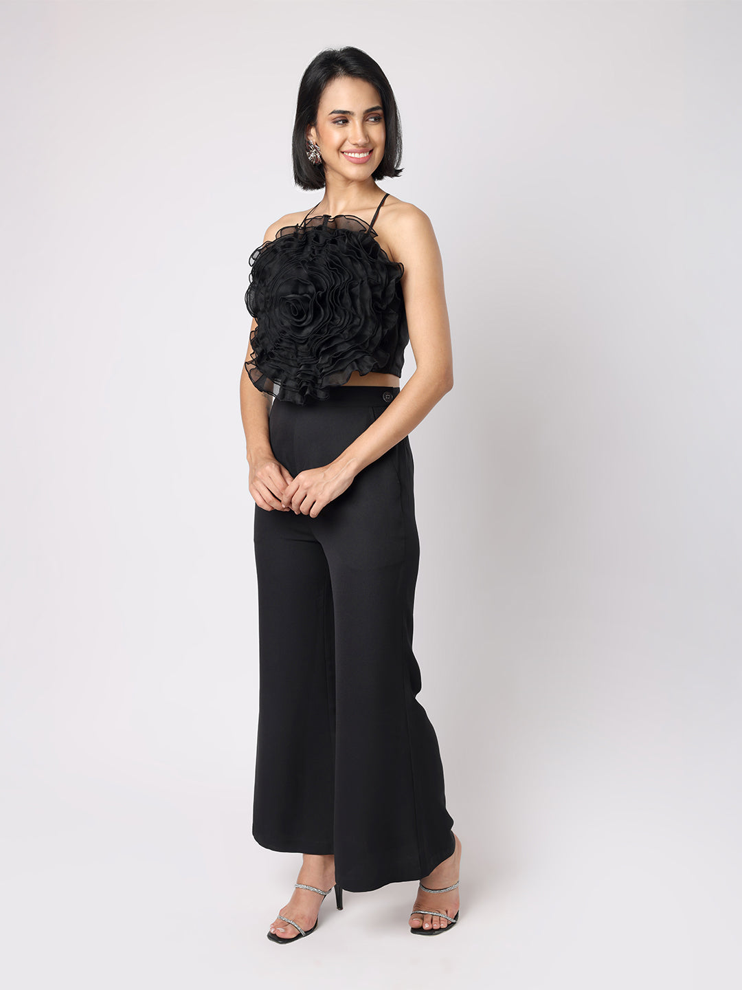 Black Statement Rose Co-ord Set
