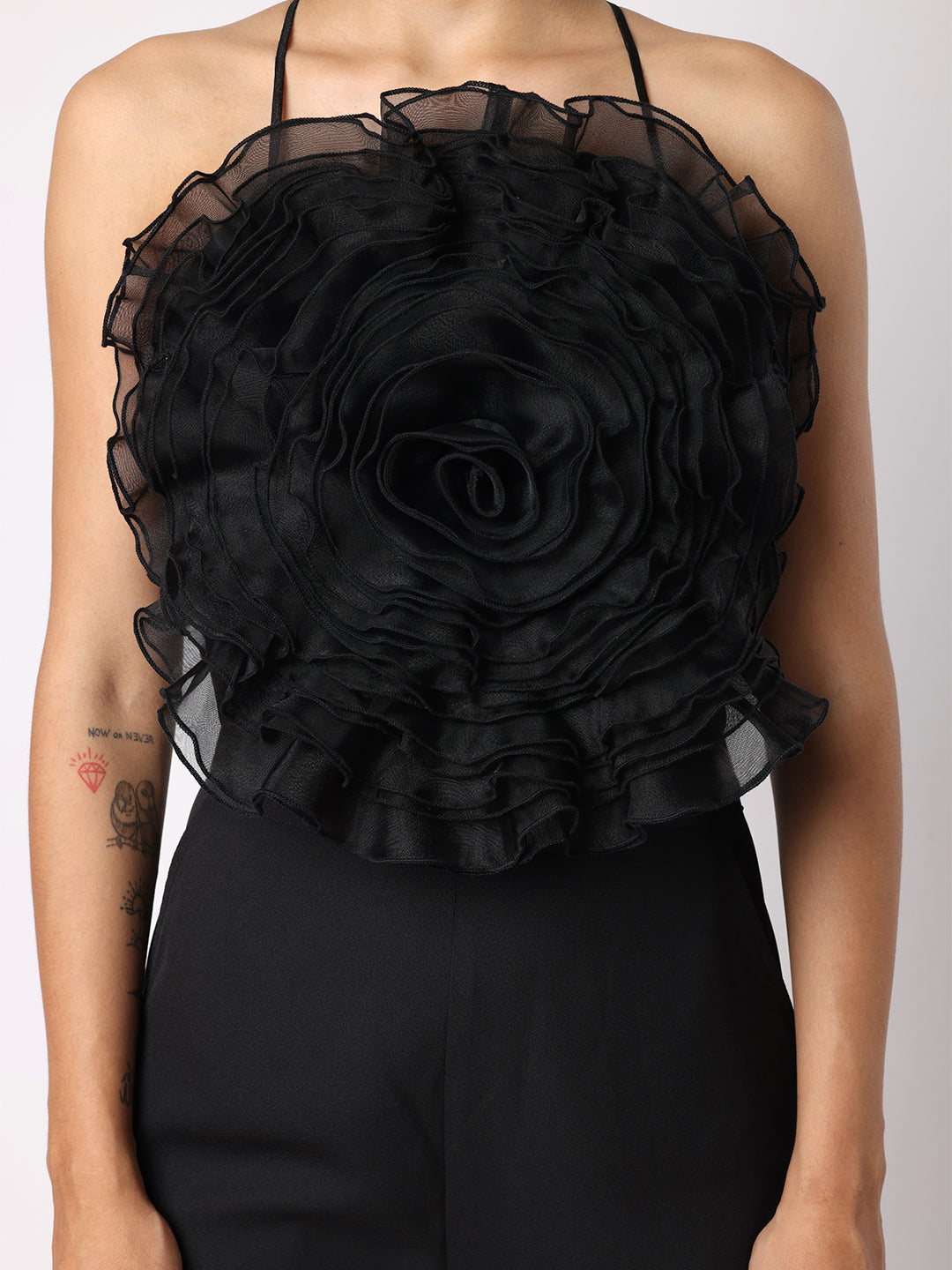 Black Statement Rose Co-ord Set
