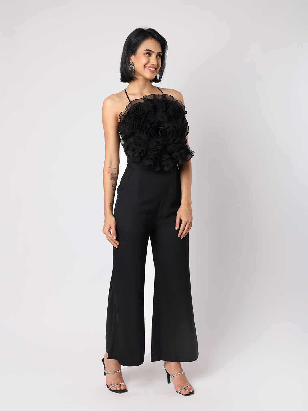 Black Statement Rose Co-ord Set