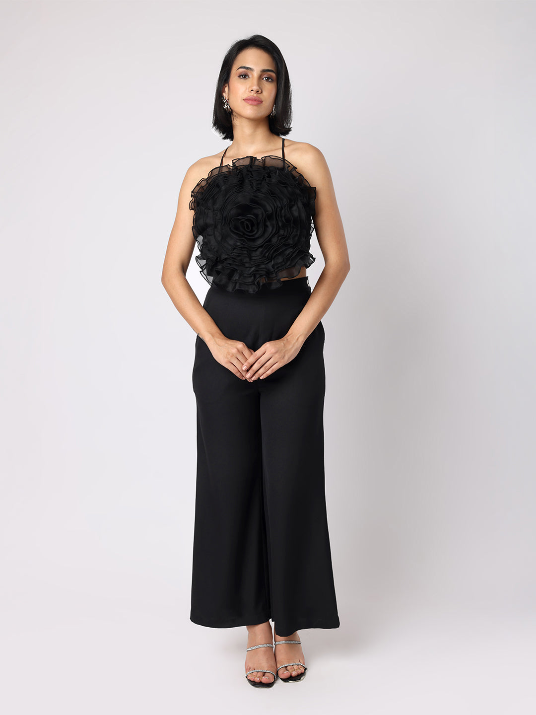Black Statement Rose Co-ord Set