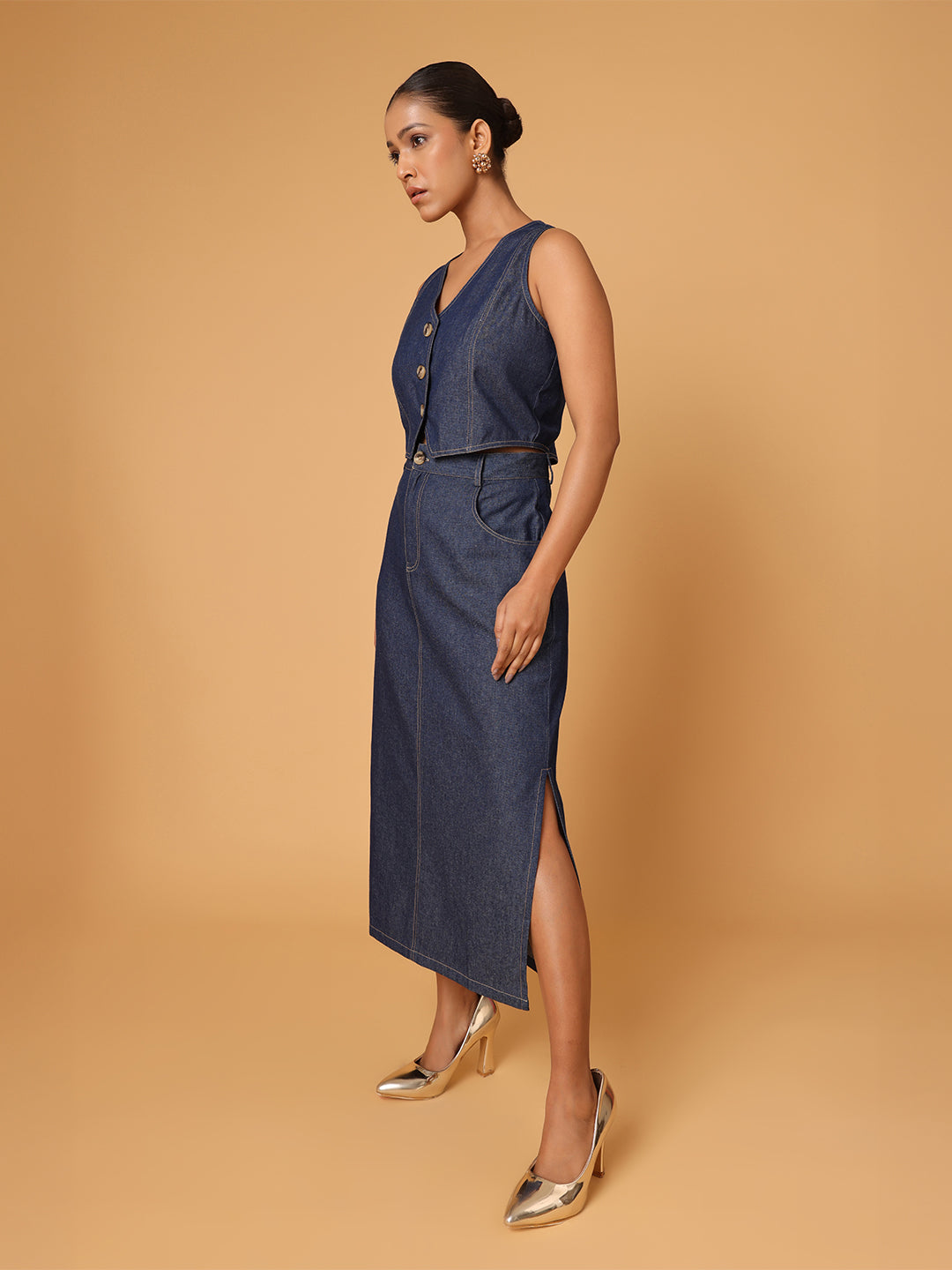 Modern Muse Denim Skirt Set