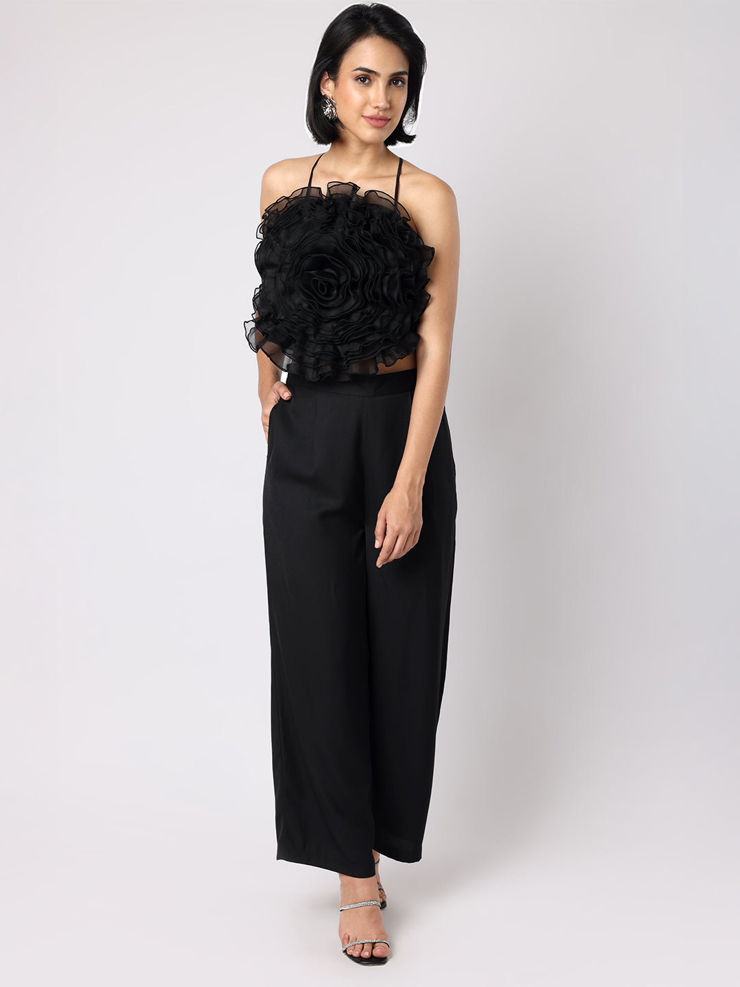 Black Statement Rose Co-ord Set