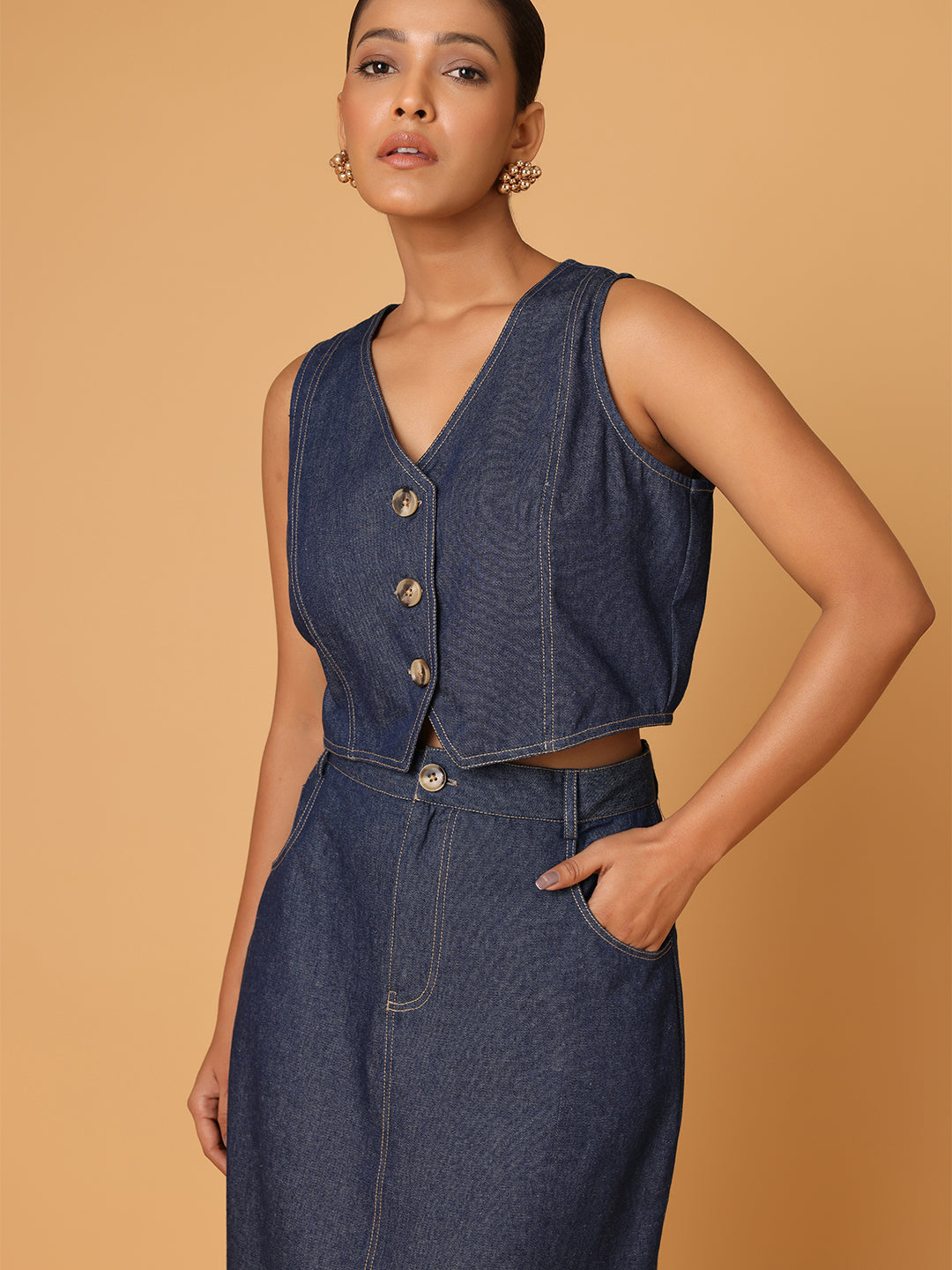 Modern Muse Denim Skirt Set