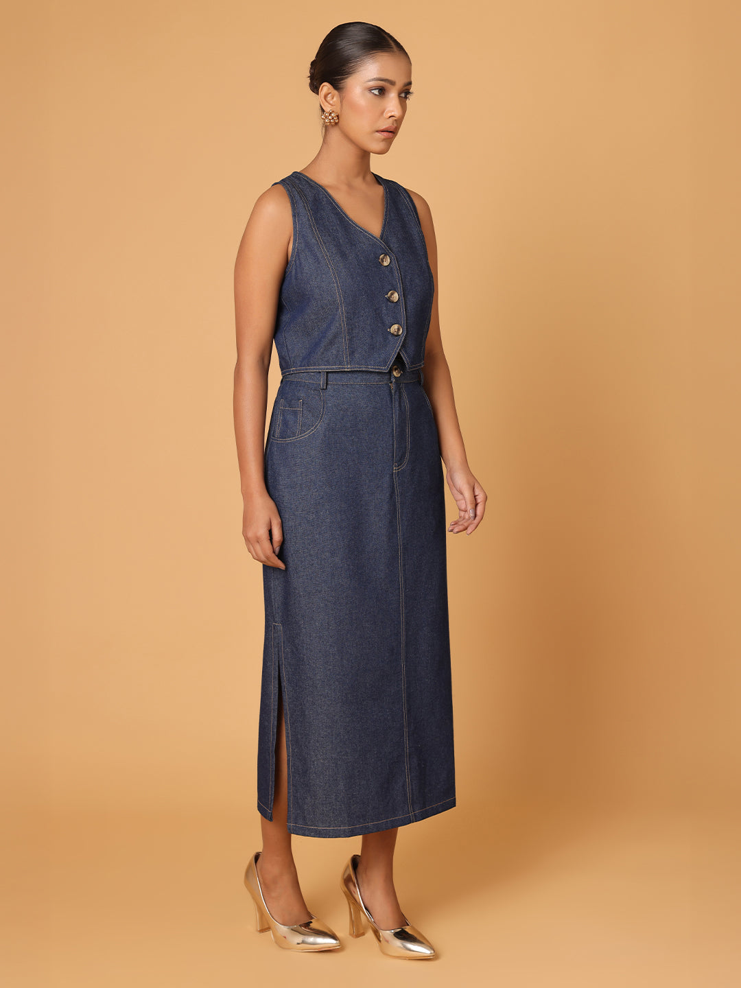 Modern Muse Denim Skirt Set