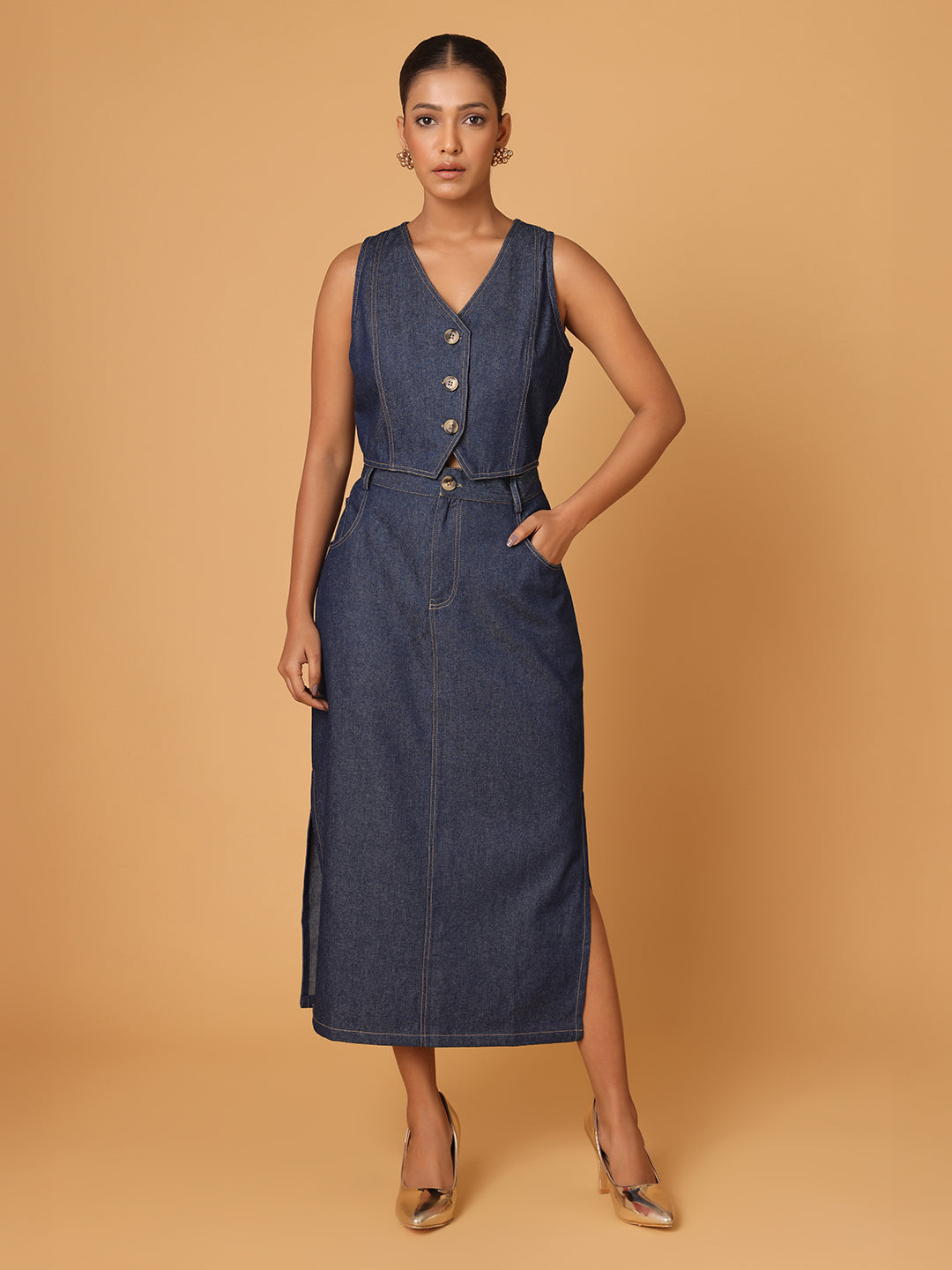 Modern Muse Denim Skirt Set