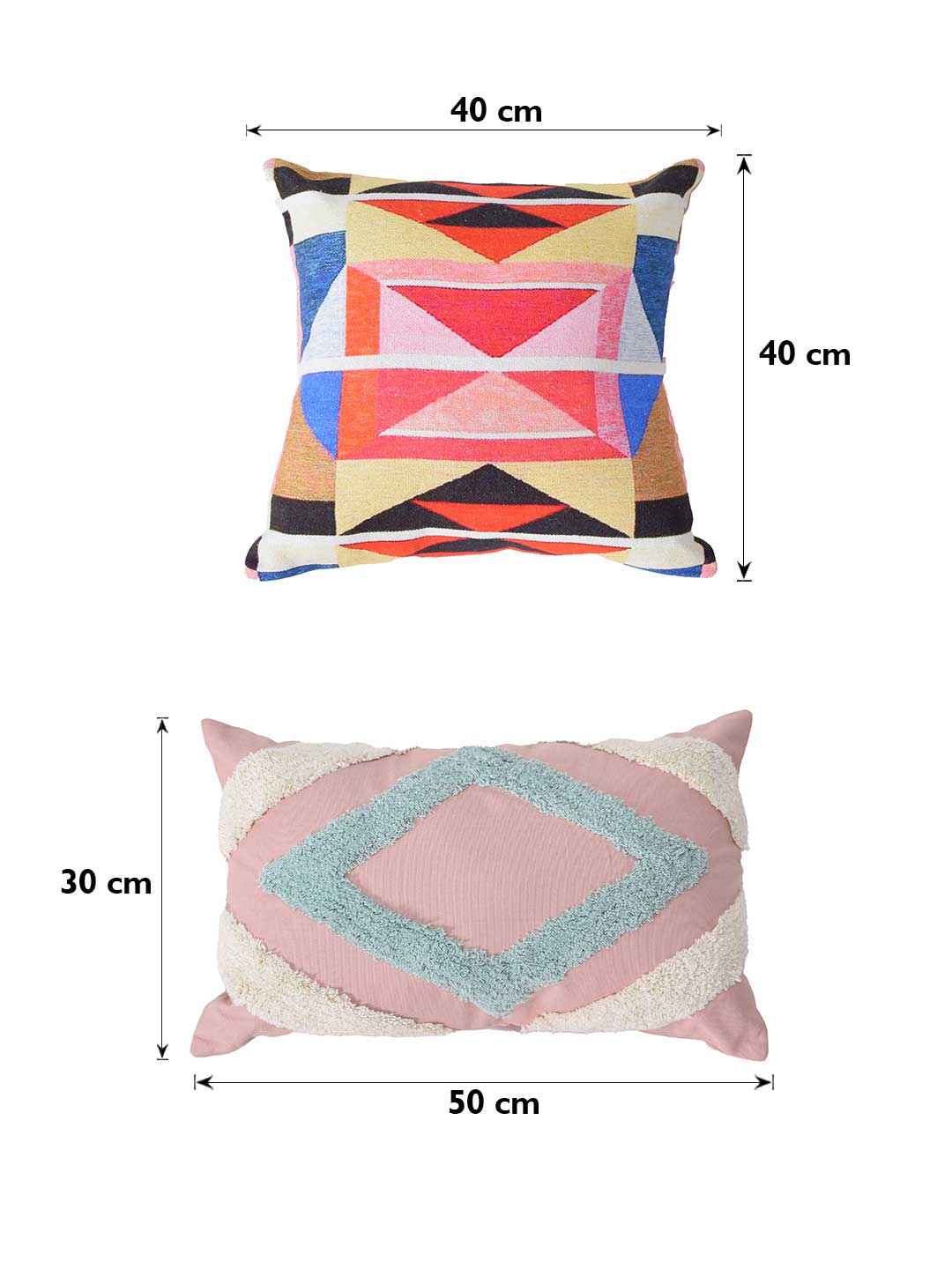 Blanc9 Set of 5 Singapore Square 40X40CM & Rectangle 30X50CM Cotton Cushion Covers