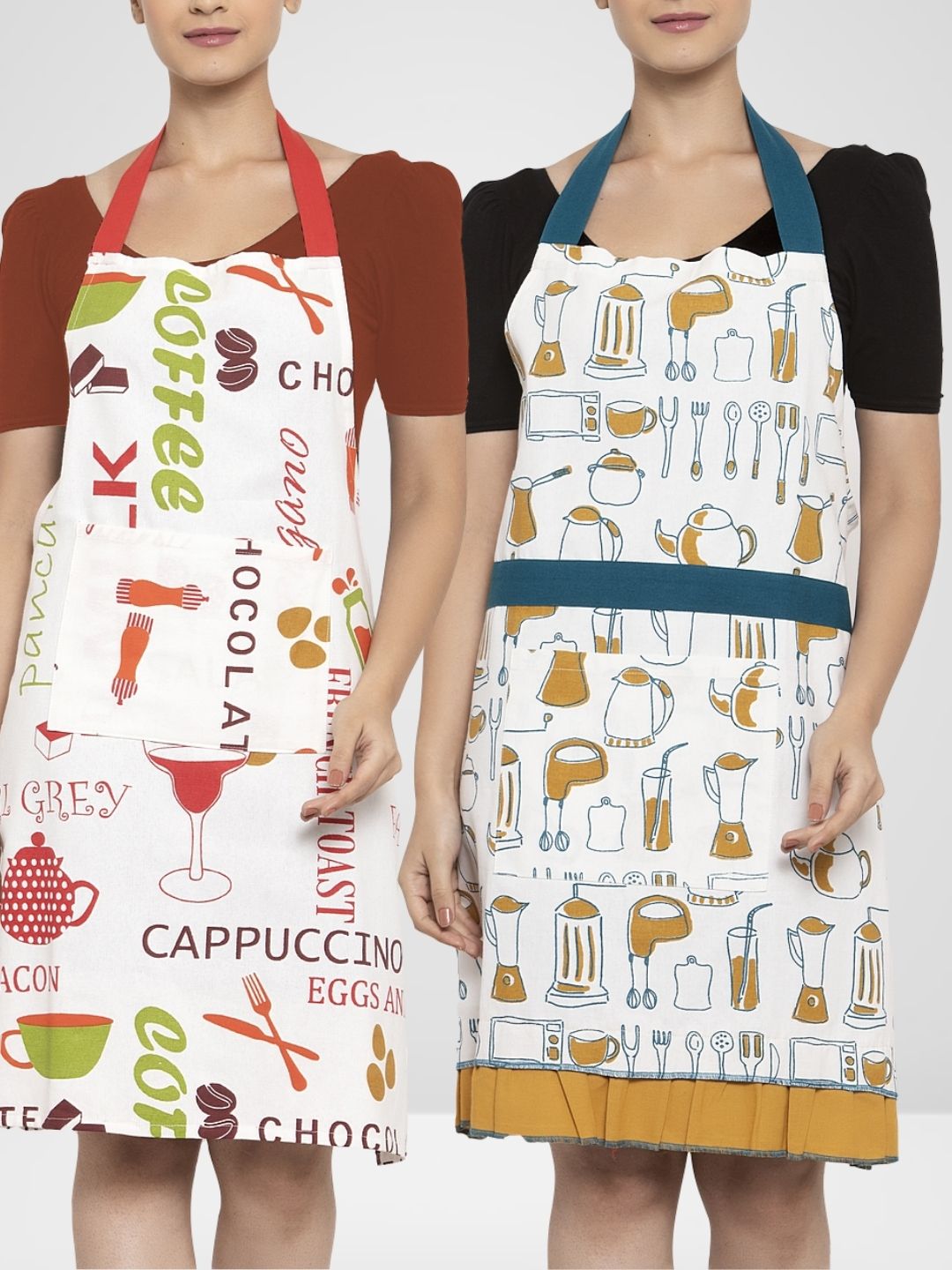 Blanc9 Set of 2 Multicoloured Aprons