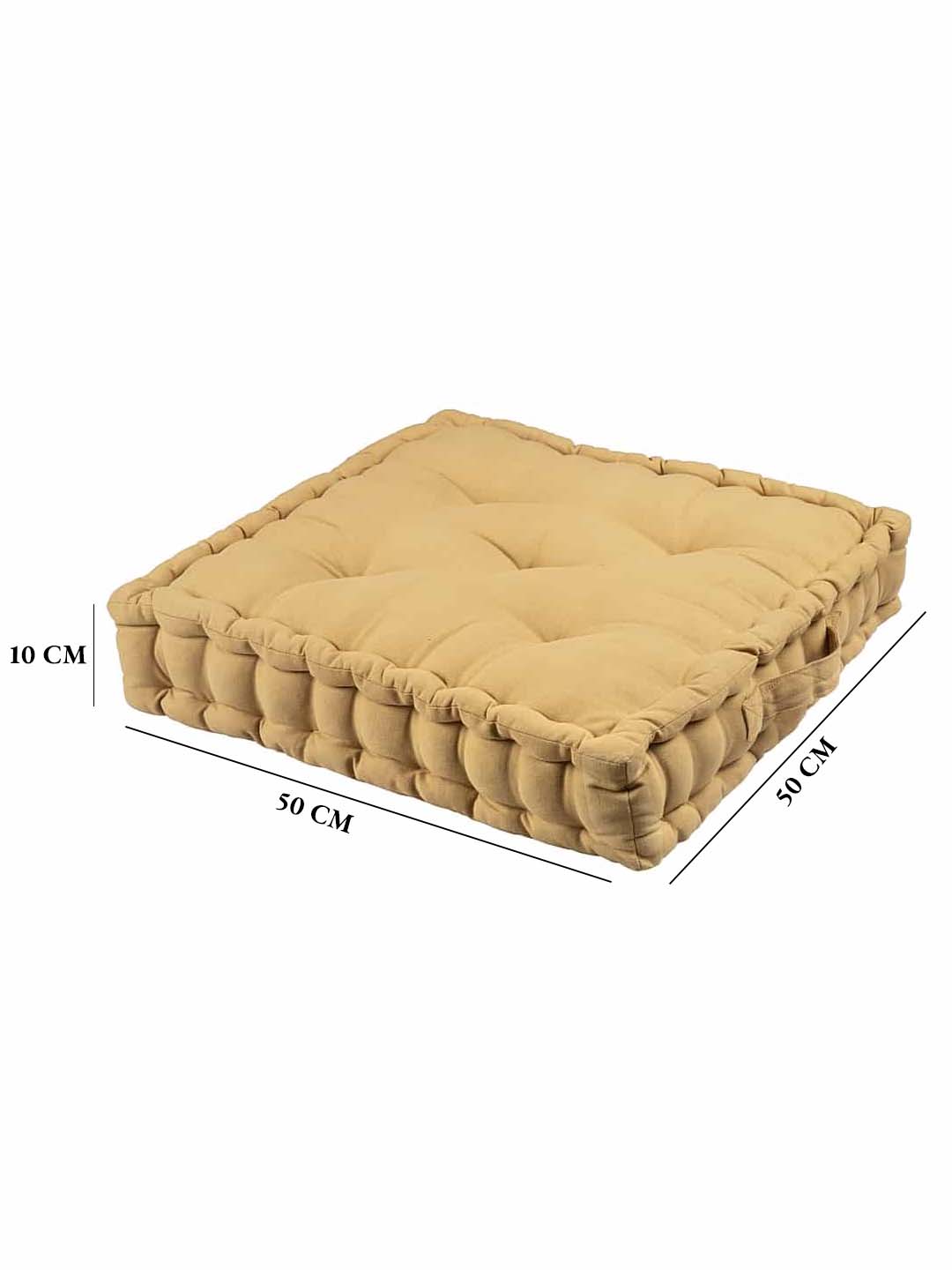 Blanc9 Set of 2 Mustard & Taupe Matlas Floor Cushion