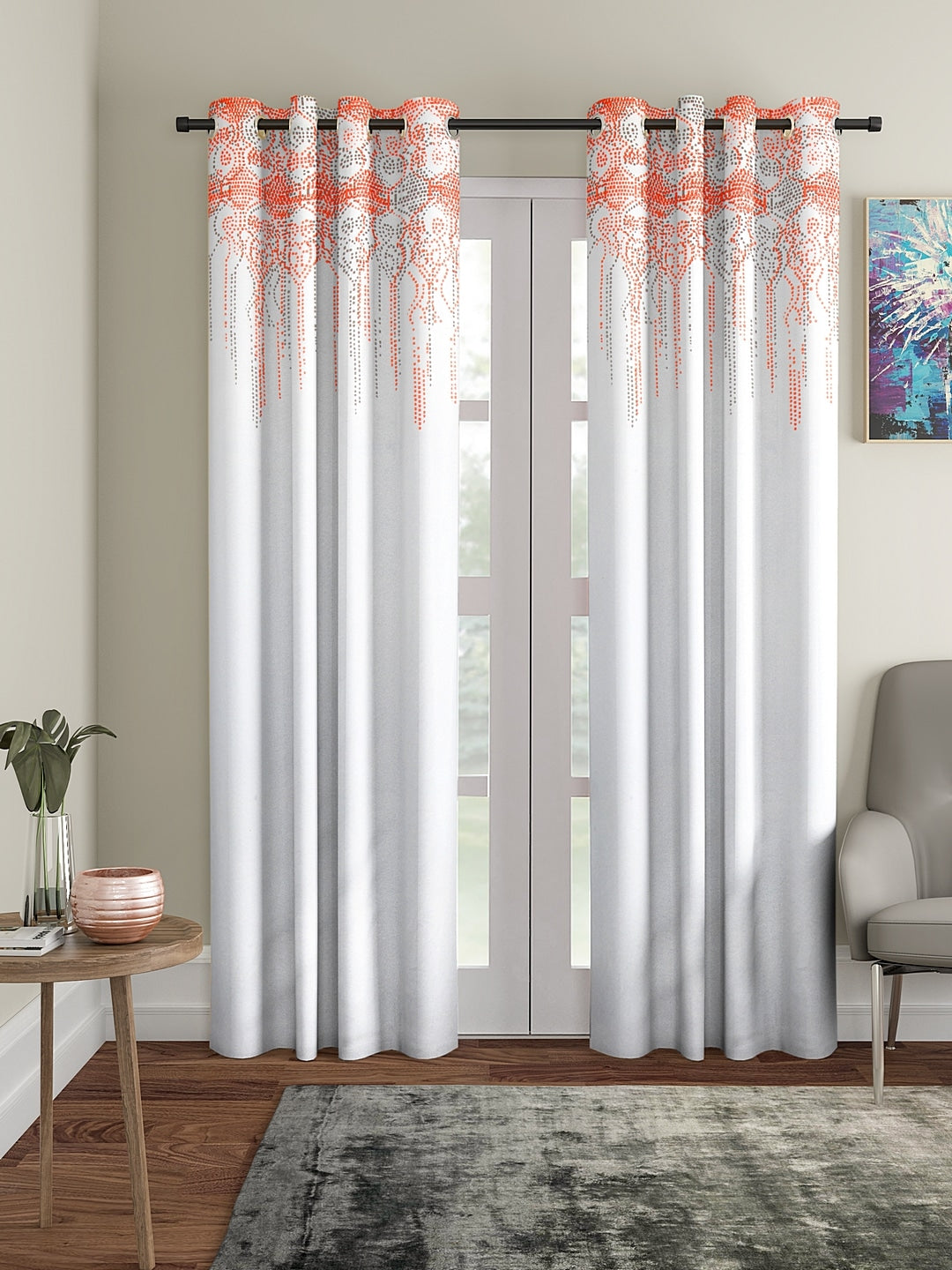 Blanc9 Set of 2 Long Door Stellar Curtain