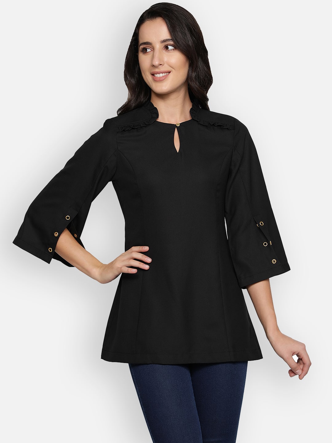 Blanc9 Eyelet Black Tunic