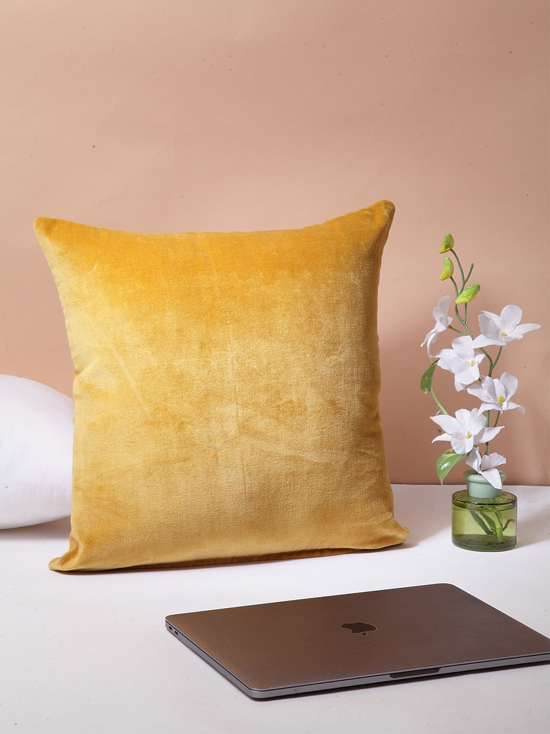 Ochre Velvet Cushion Cover