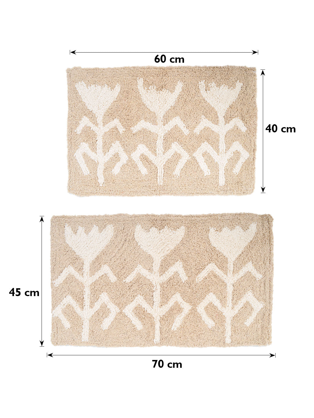 Blanc9 Blooming Cotton Bath Mat