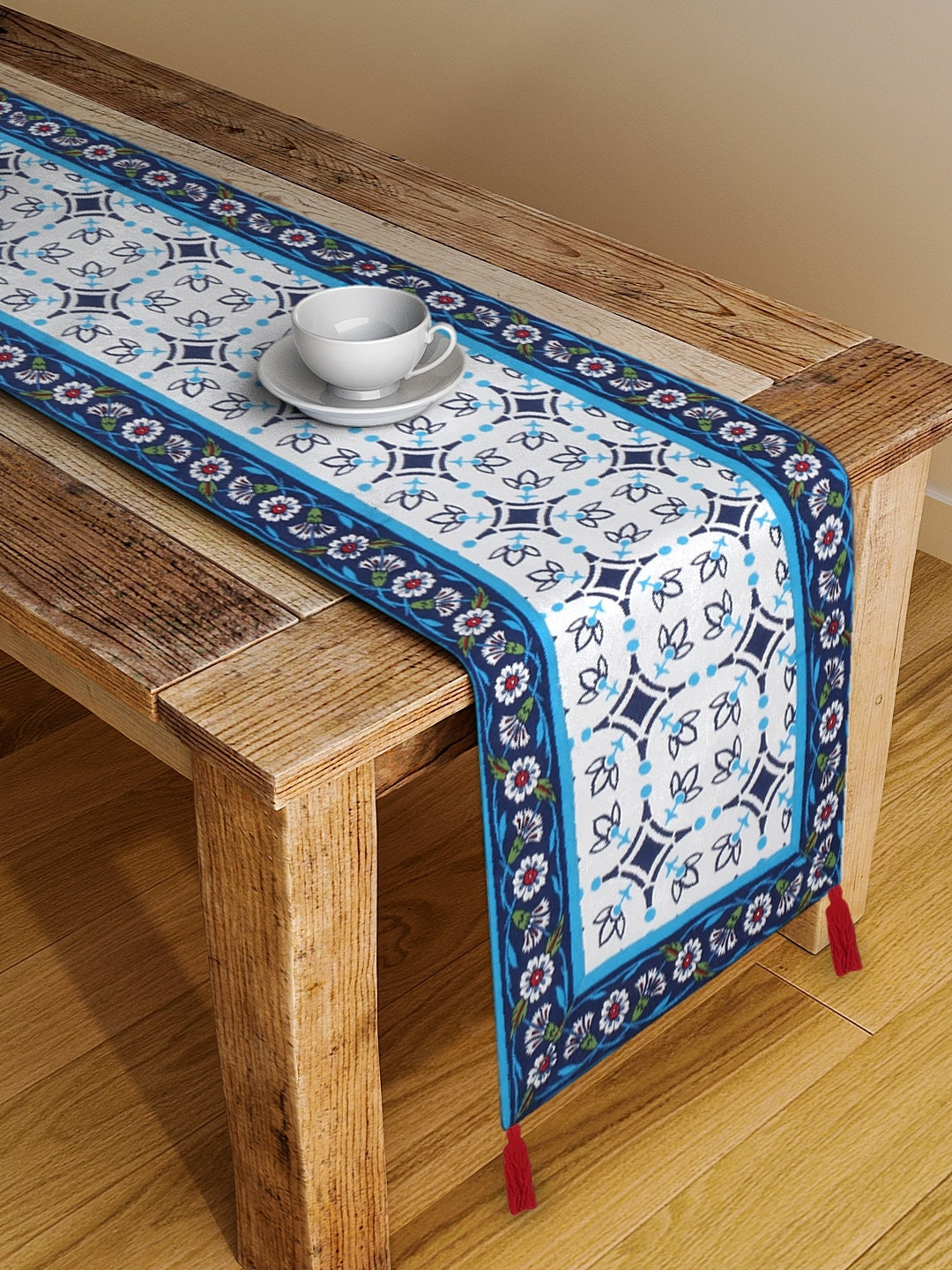 Blanc9 Sacred Weave Printed 4/6 Seater Table Runner