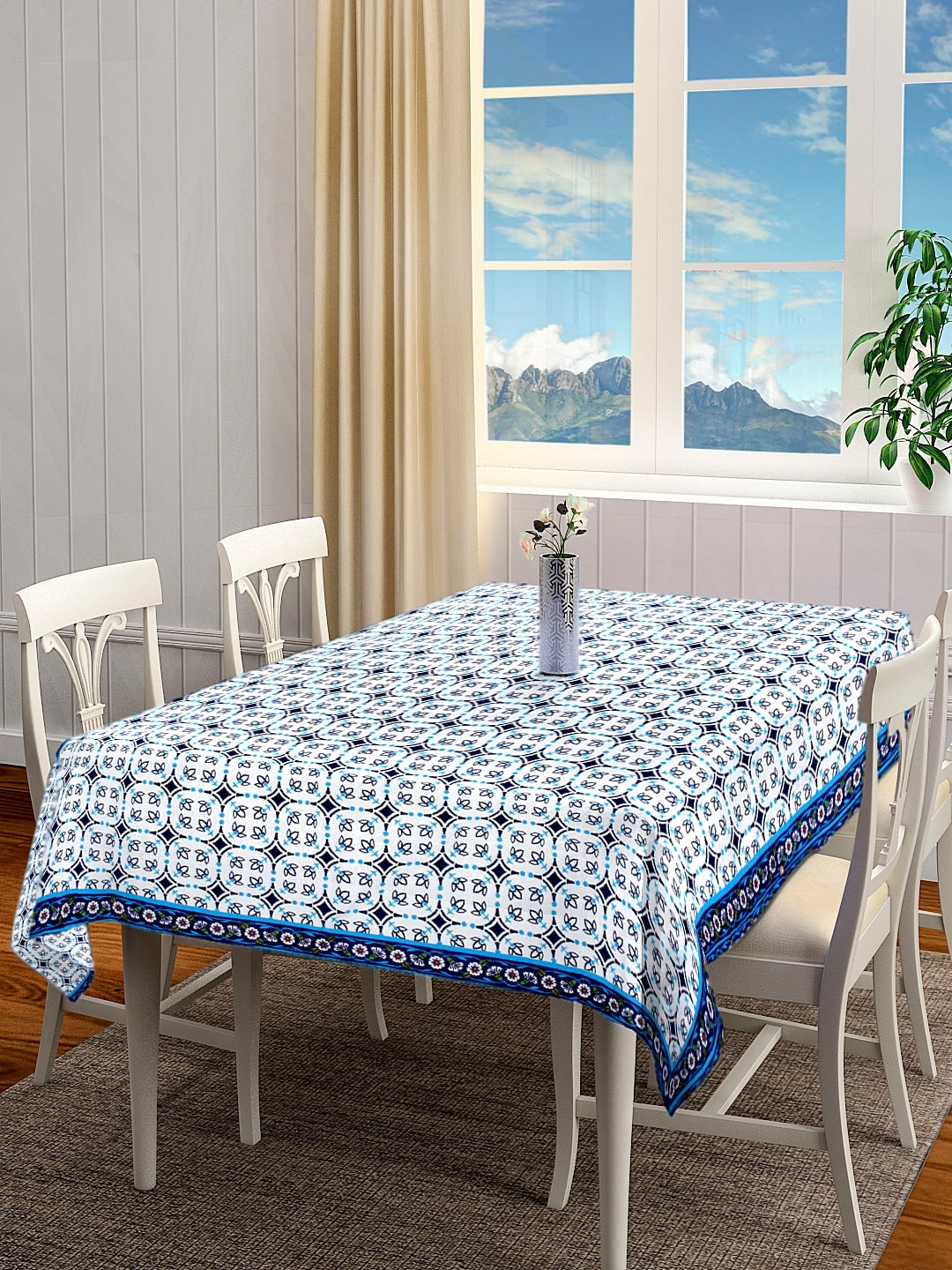 Blanc9 The Lotus Flower Printed Table Cloth