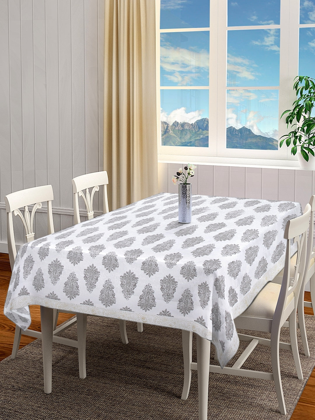 Blanc9 Boteh Block Print Tablecloth