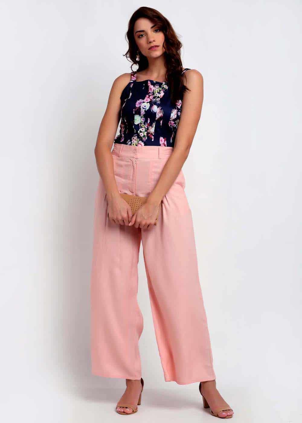 Blanc9 Peach Palazzo Pants