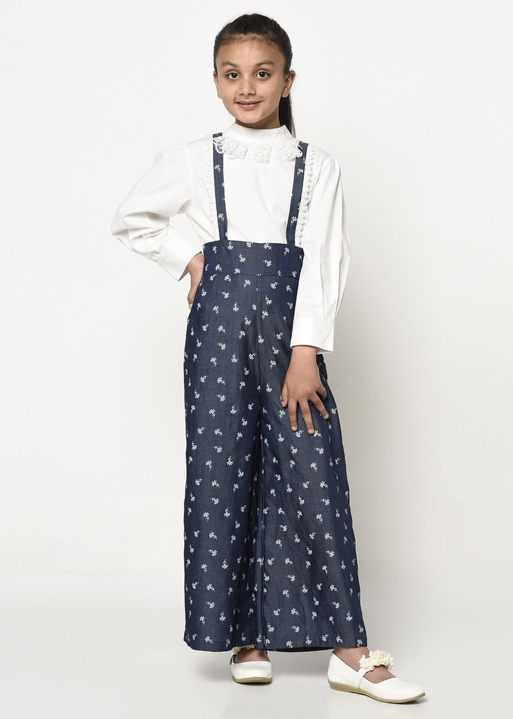 Blanc9 Floral Denim Trouser