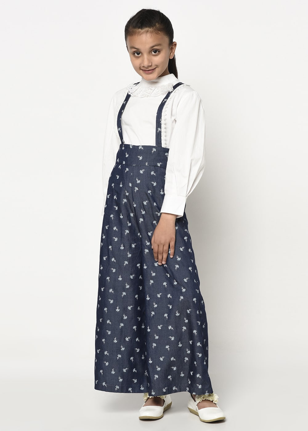 Blanc9 Floral Denim Trouser