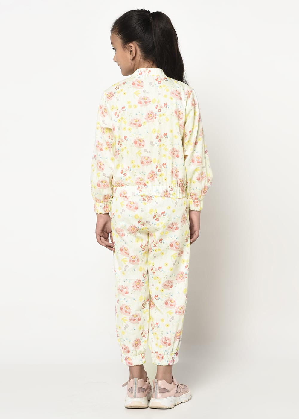 Blanc9 Floral Printed Jacket-Jogger Set