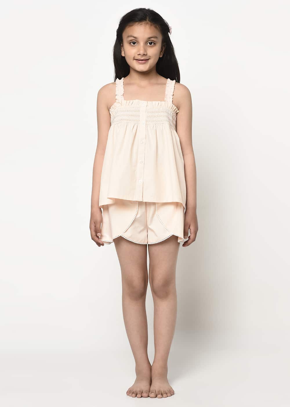 Blanc9 Smocking Shorts Set