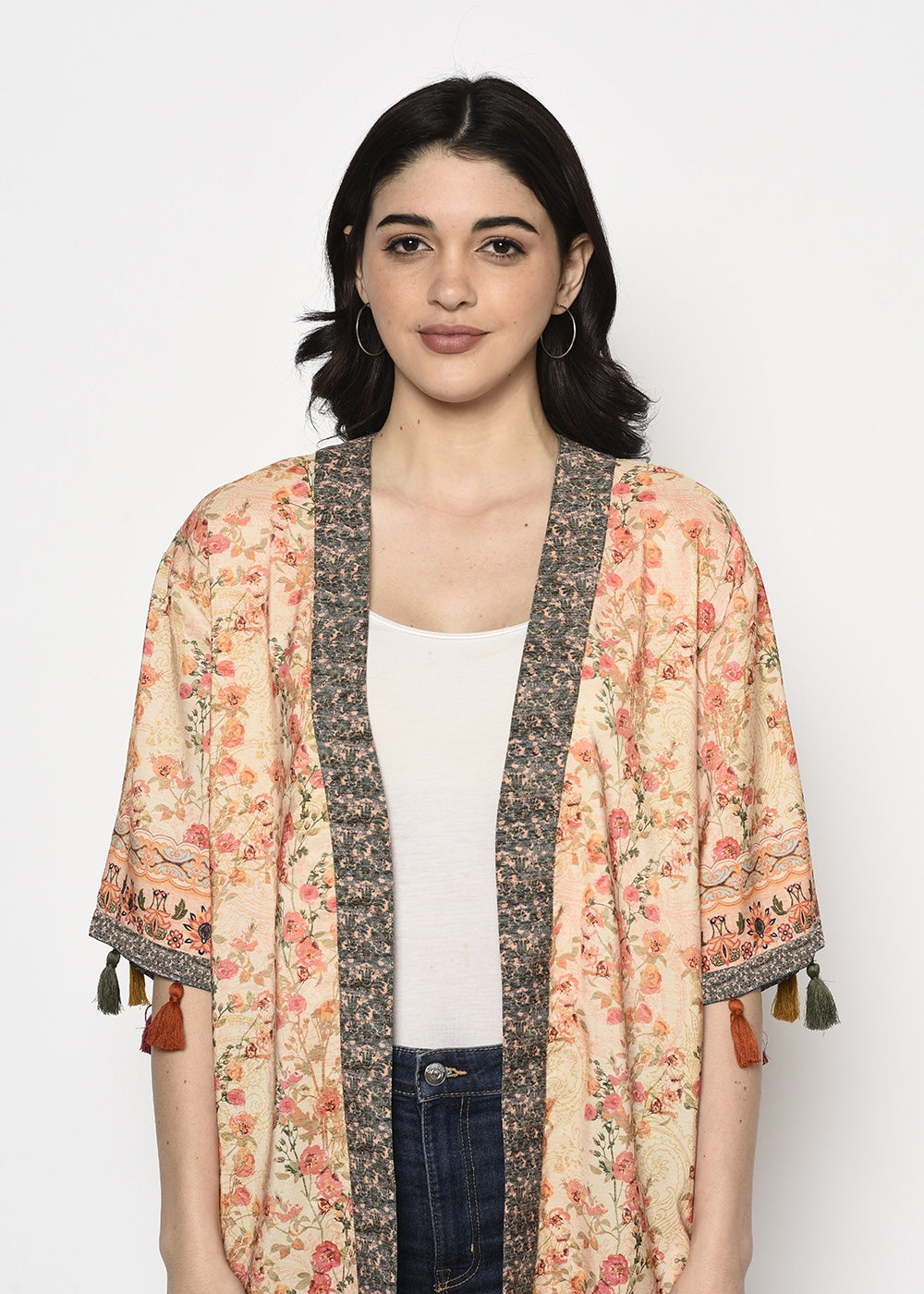 Blanc9 Scarf Printed Shrug