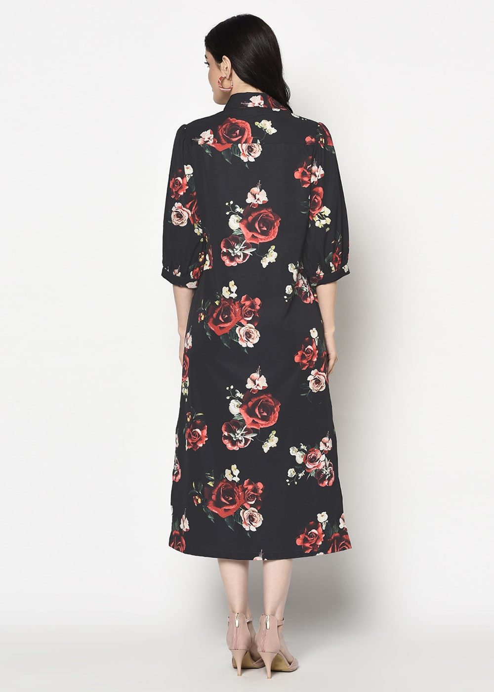 Blanc9 Black Floral Long Tunic