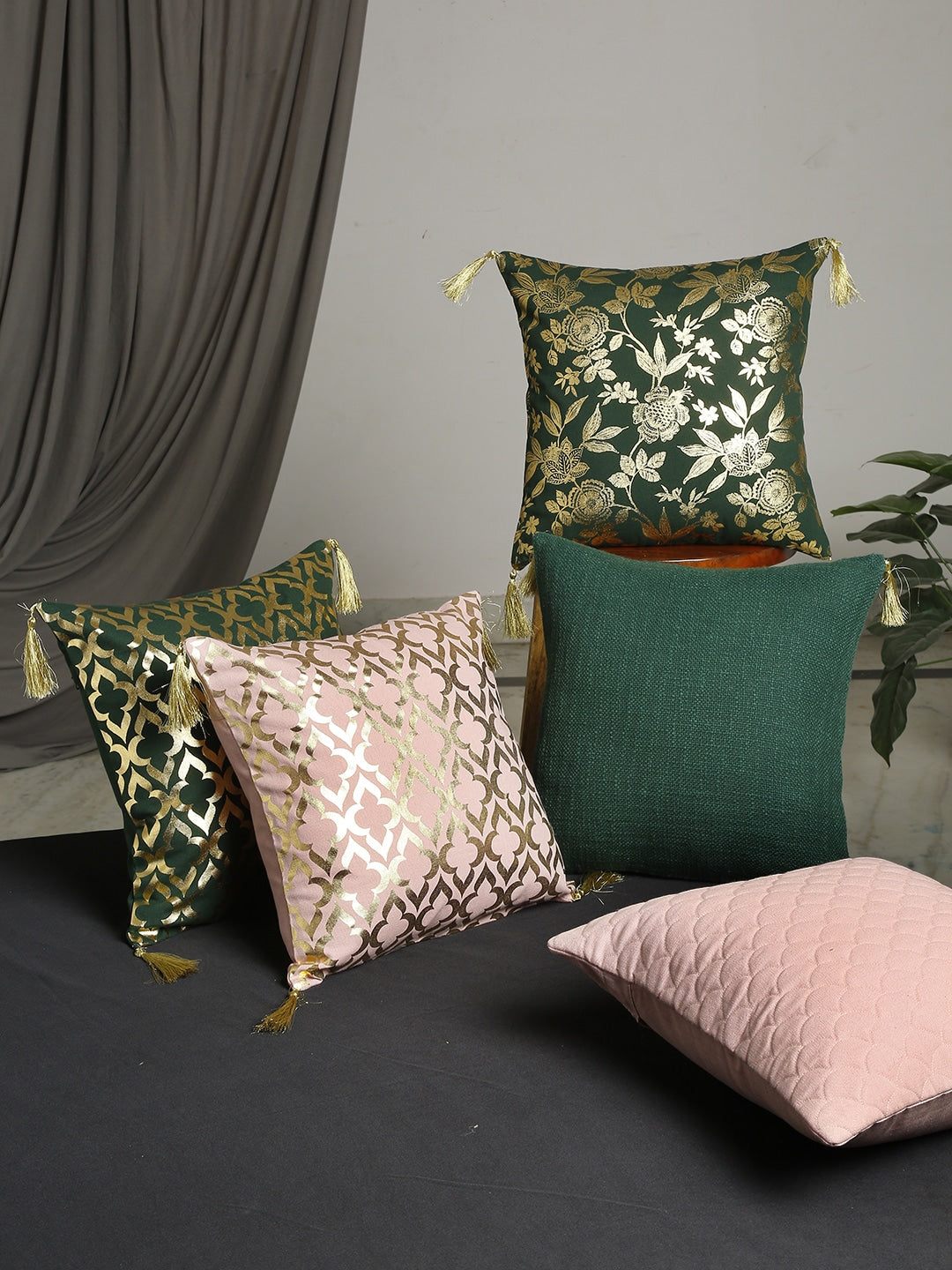 Blanc9 Set of 5 Gleaming Garden 40x40 CM Cushion Cover