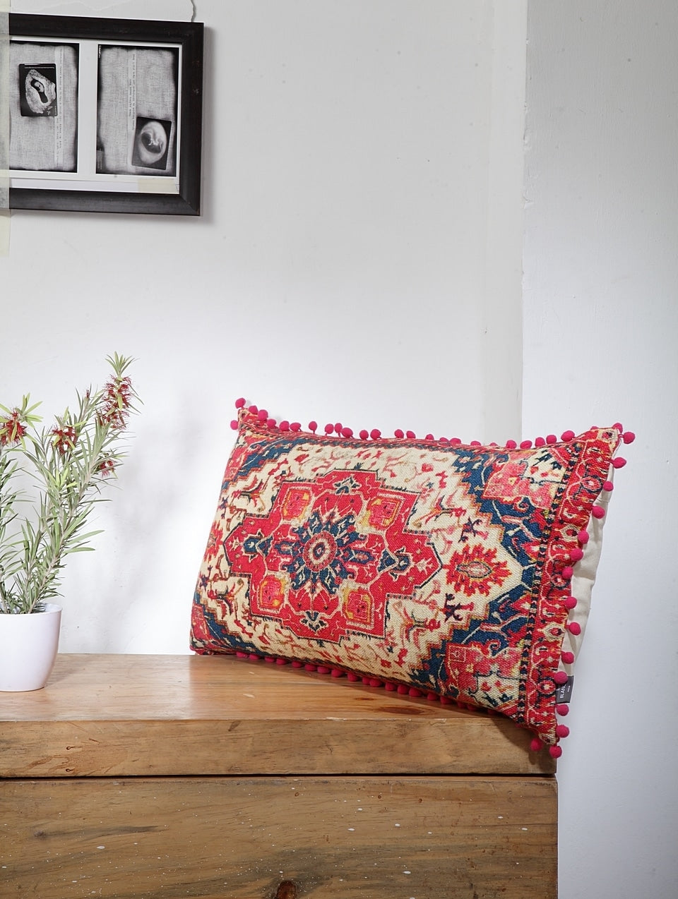 Blanc9 Shatranji Cushion Cover with Filler 30x50cm