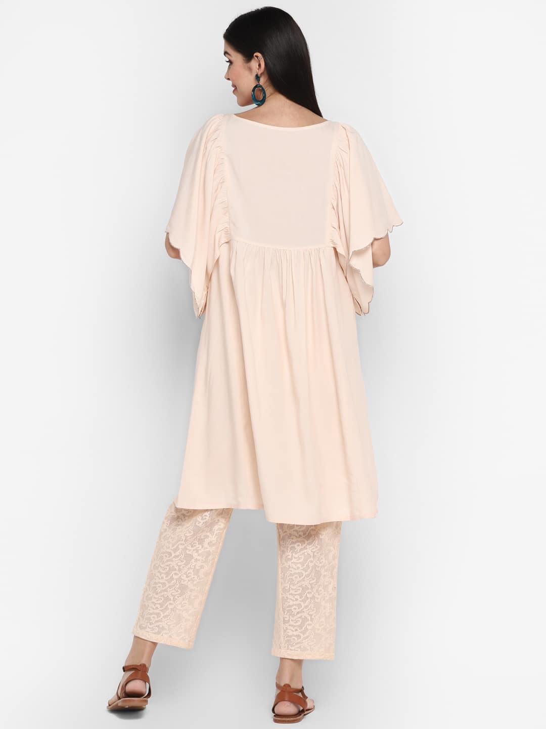 Blanc9 Laced Trouser Kurta 3 pc Set