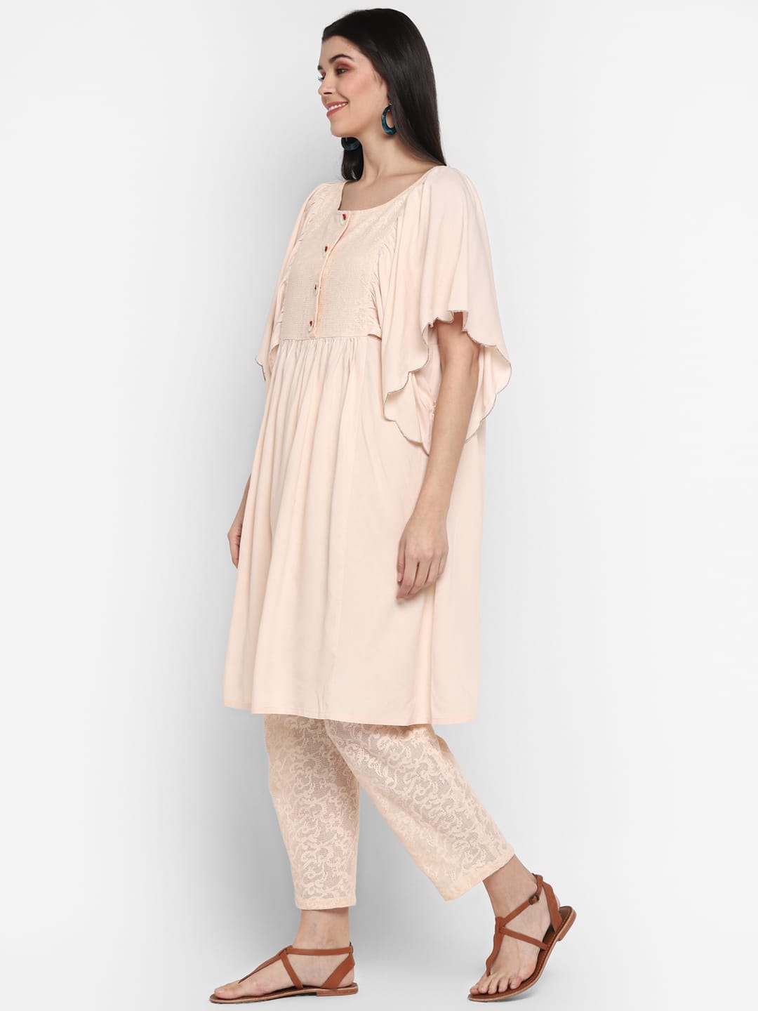 Blanc9 Laced Trouser Kurta 3 pc Set