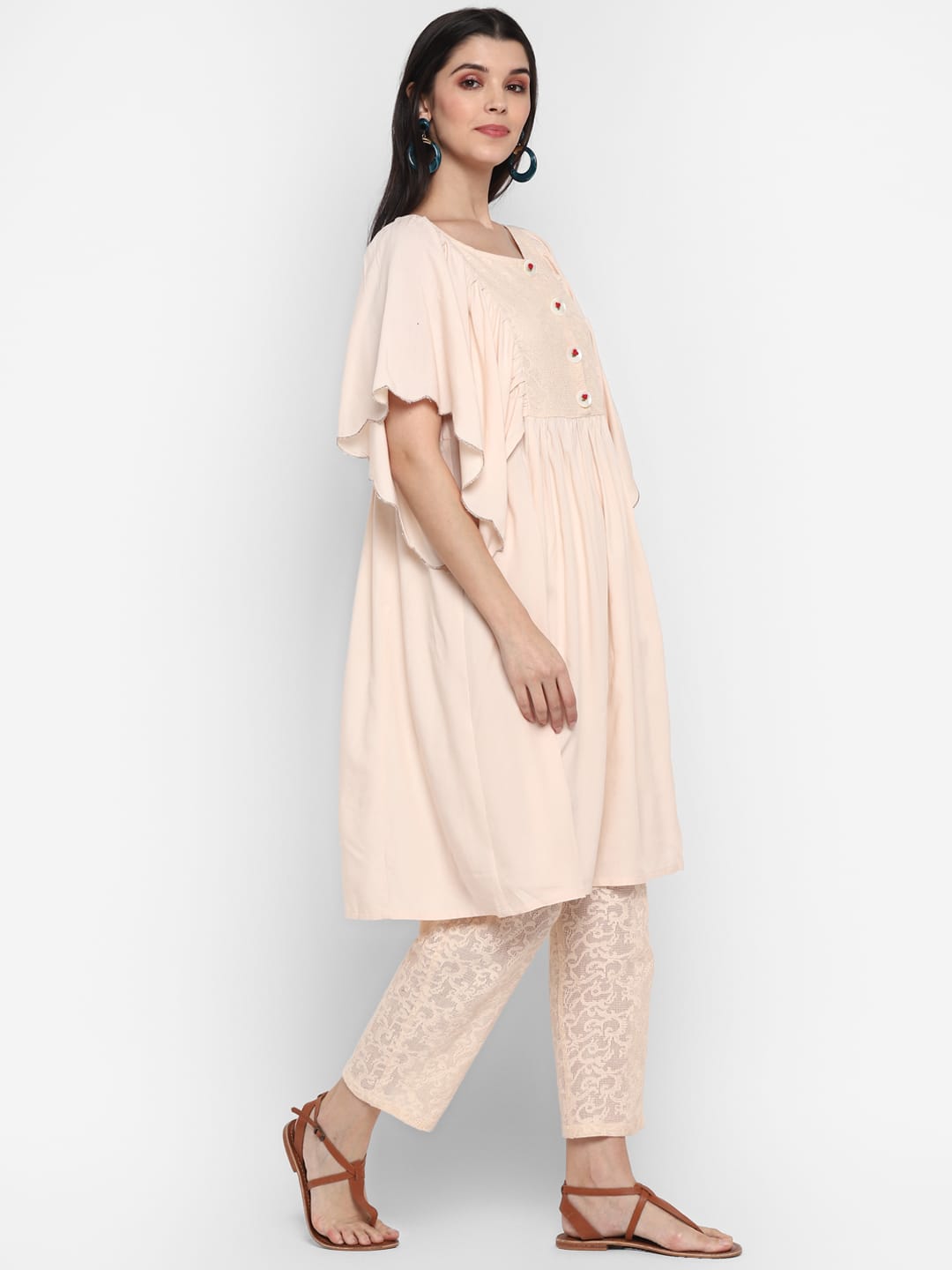 Blanc9 Laced Trouser Kurta 3 pc Set