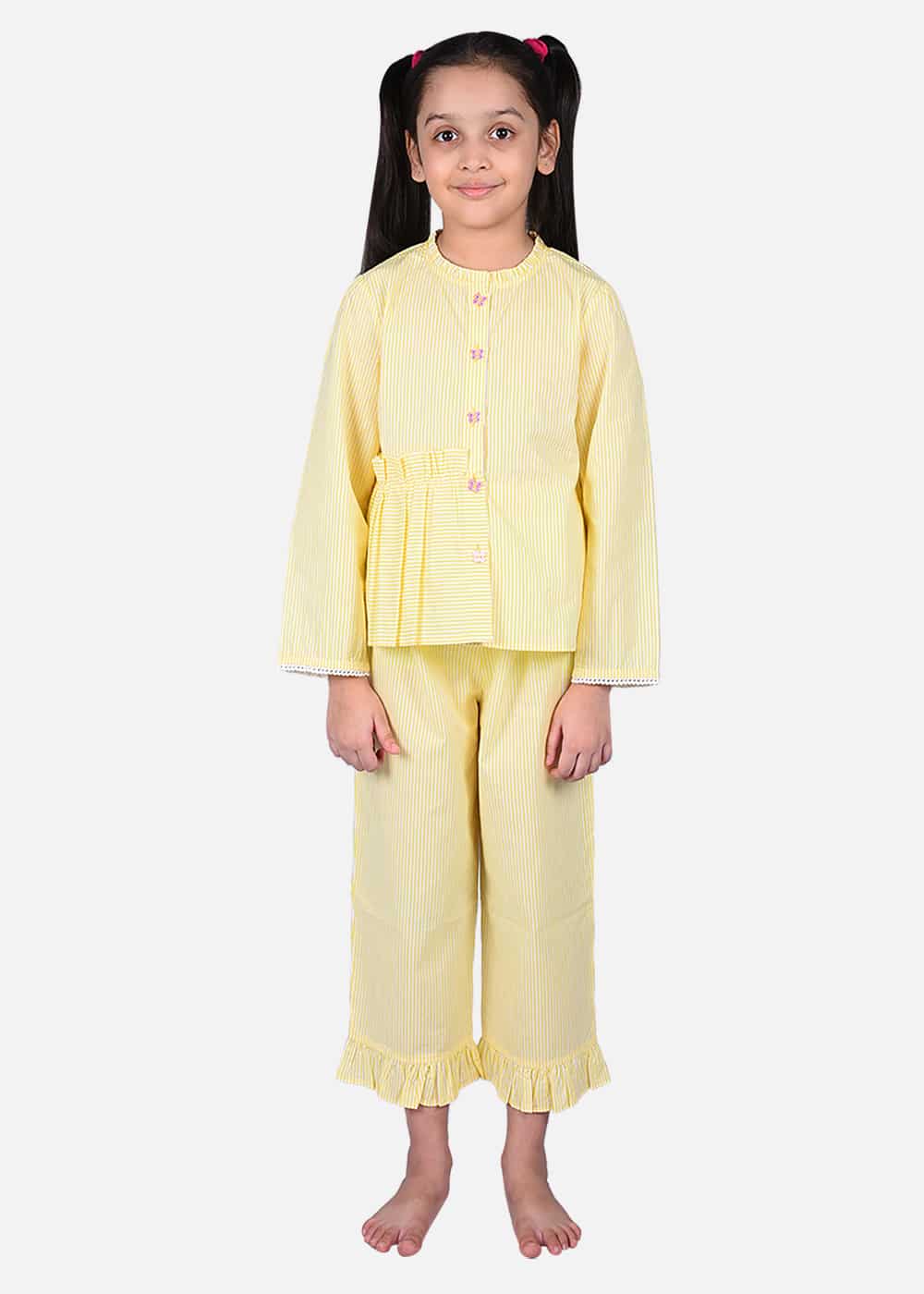 Blanc9 Butterfly Buttoned-Asymmetric Frilled Nightwear