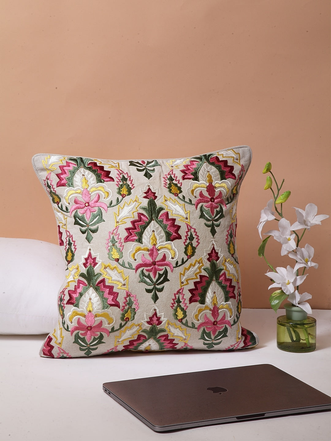 Blanc9 Ambavati Embrodered Cushion Cover