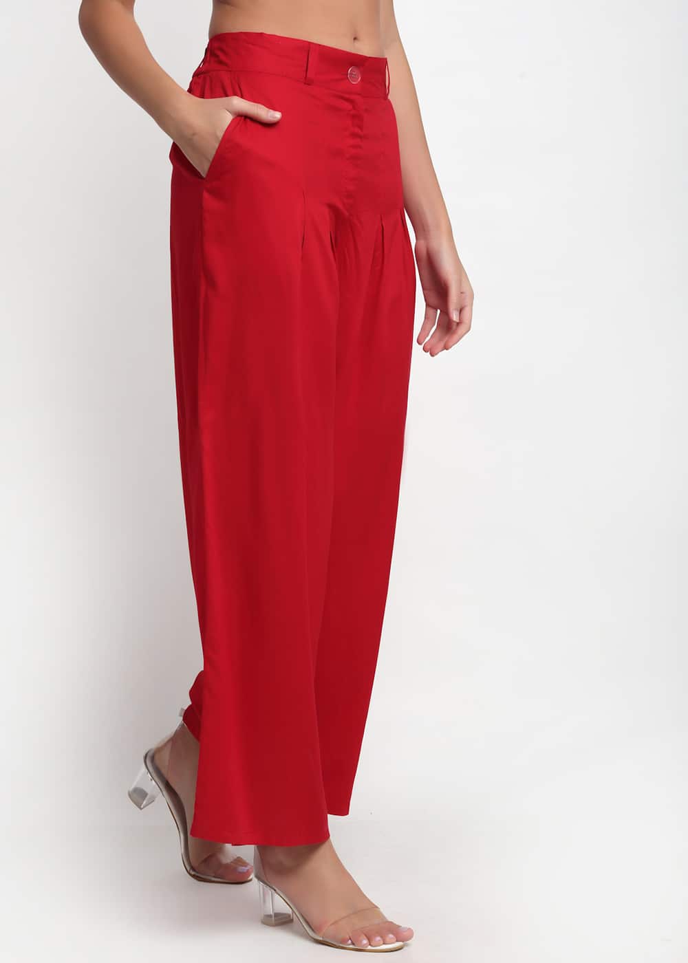 Blanc9 Red Palazzo Pants