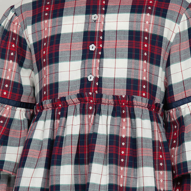 Blanc9 Red Blue Check Dress