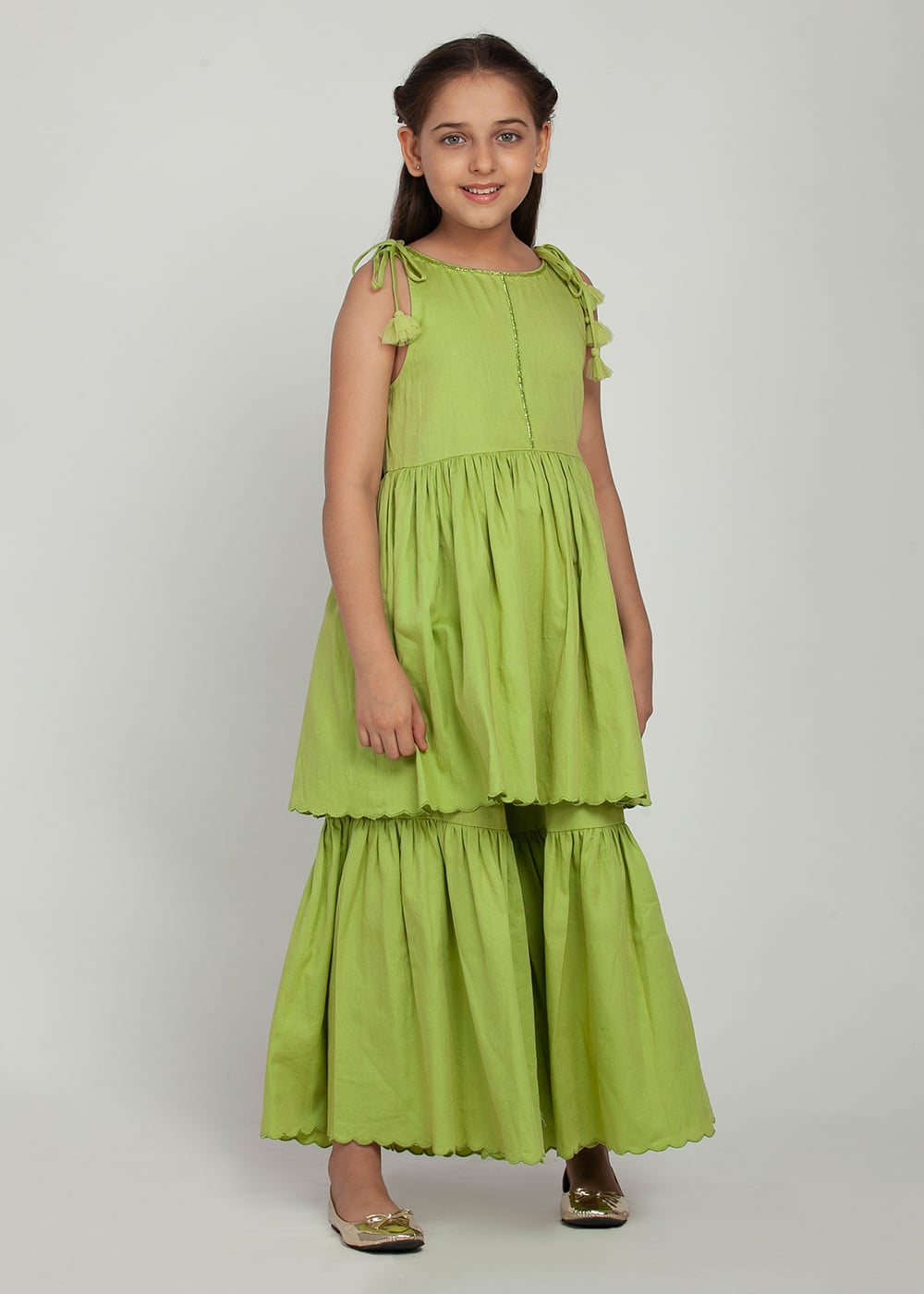 Blanc9 Green Sharara Suit