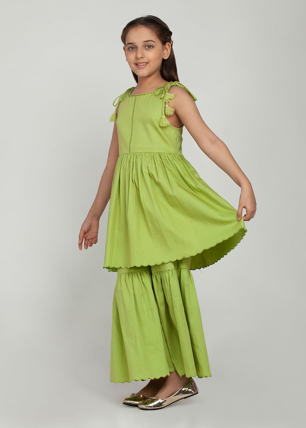 Blanc9 Green Sharara Suit