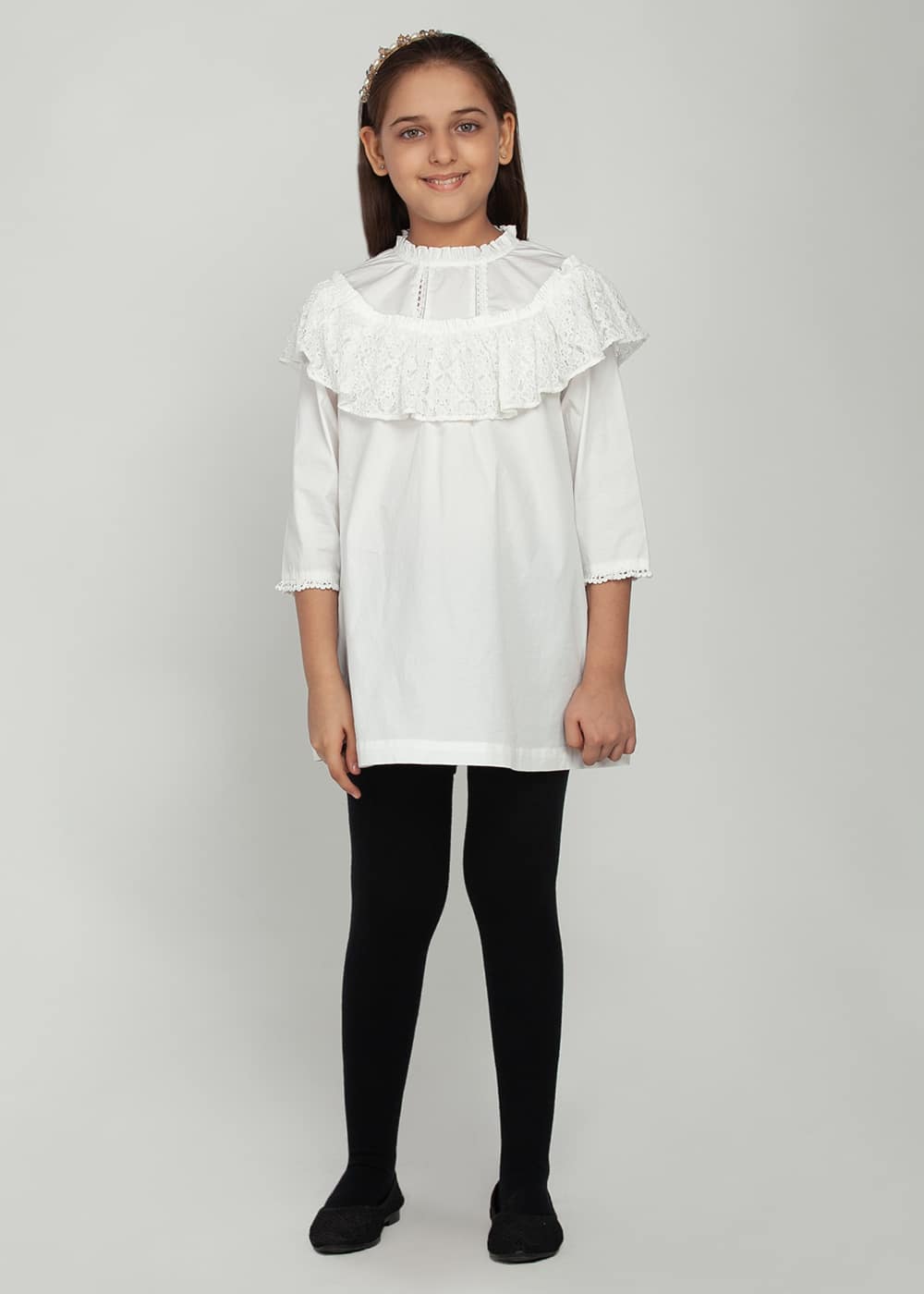 Blanc9 White Laces Tunic