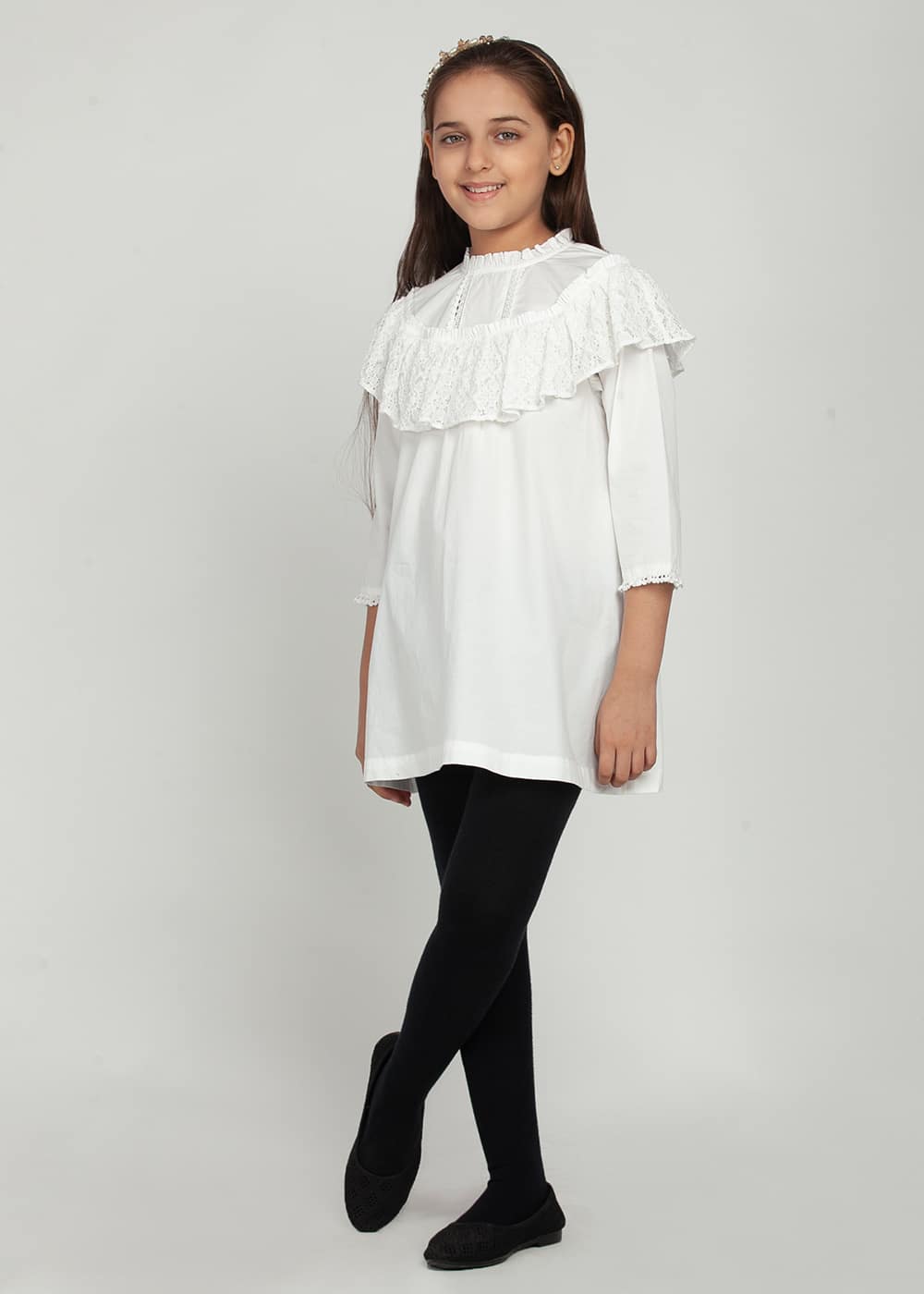 Blanc9 White Laces Tunic