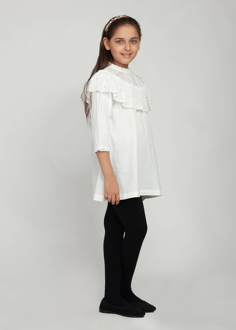 Blanc9 White Laces Tunic