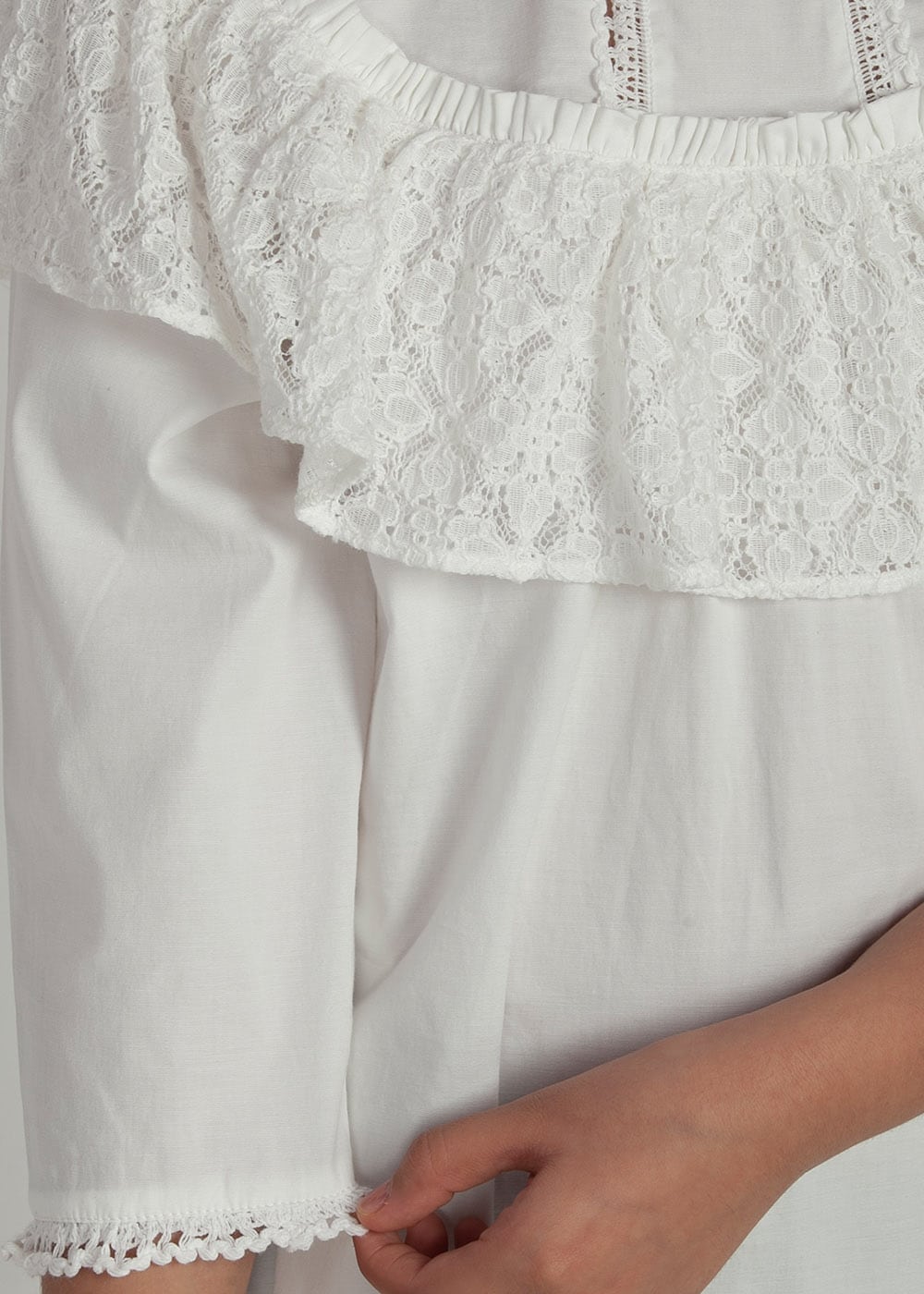 Blanc9 White Laces Tunic